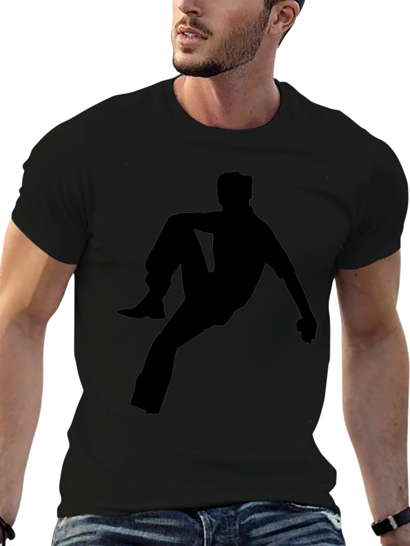 Silhouette Man Black T-Shirt