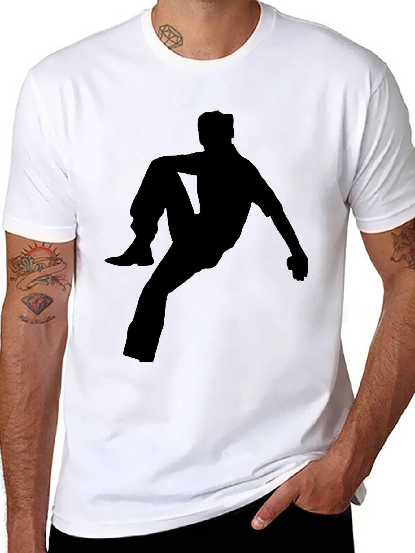 Silhouette Man Black T-Shirt