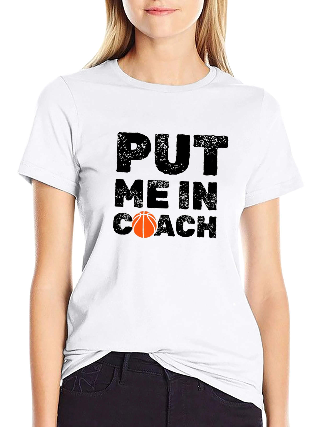 Put Me In Coach Basketball Graphic T-Shirt