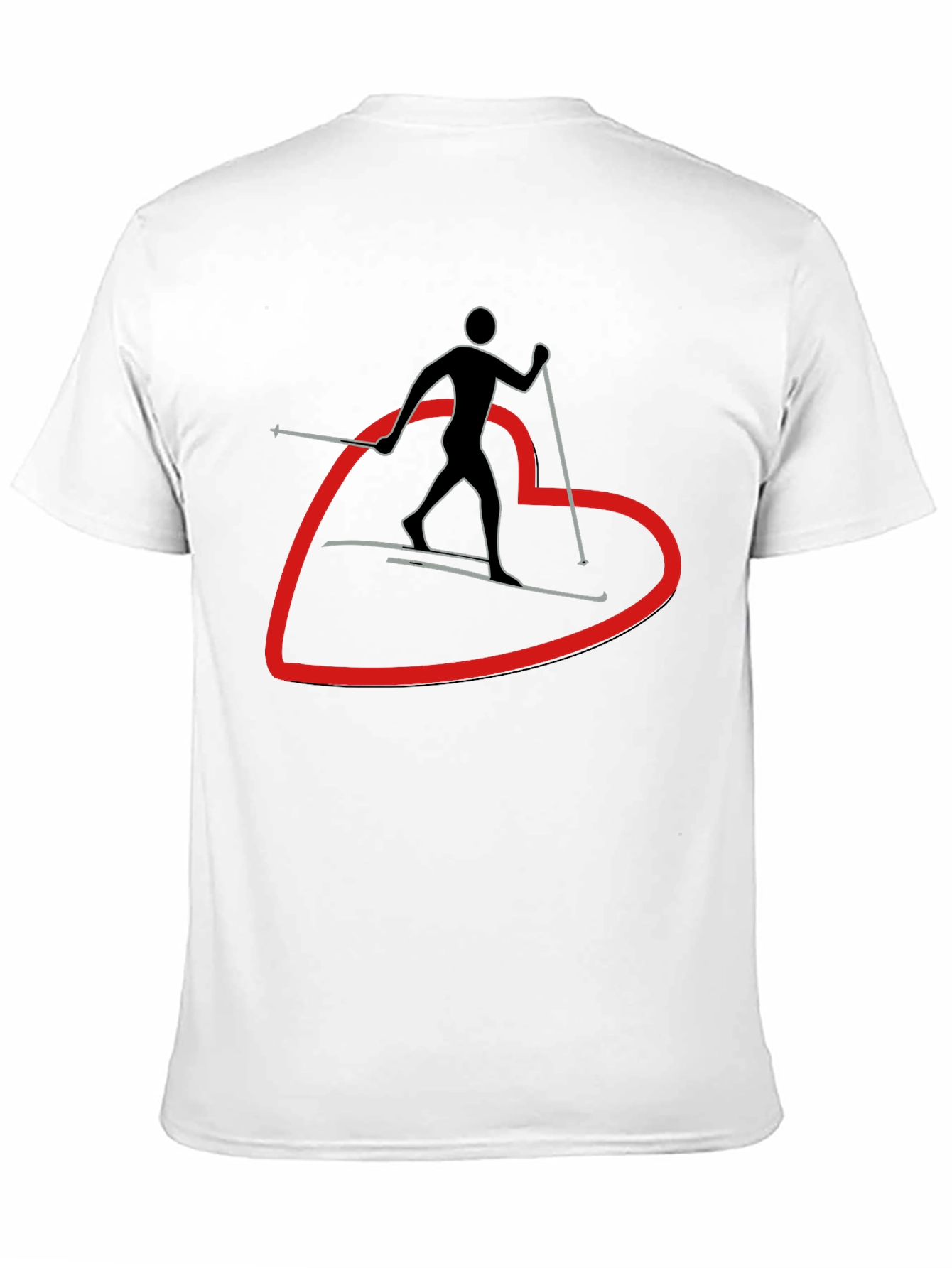 Skiing Heart Graphic T-Shirt