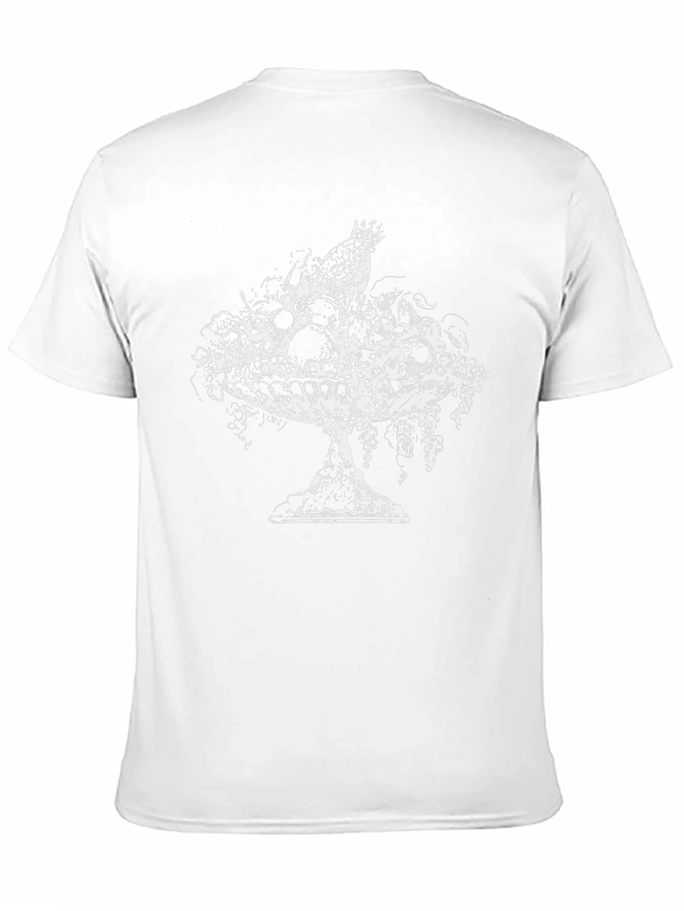 Mens Black T-Shirt with Fruit Bowl Graphic