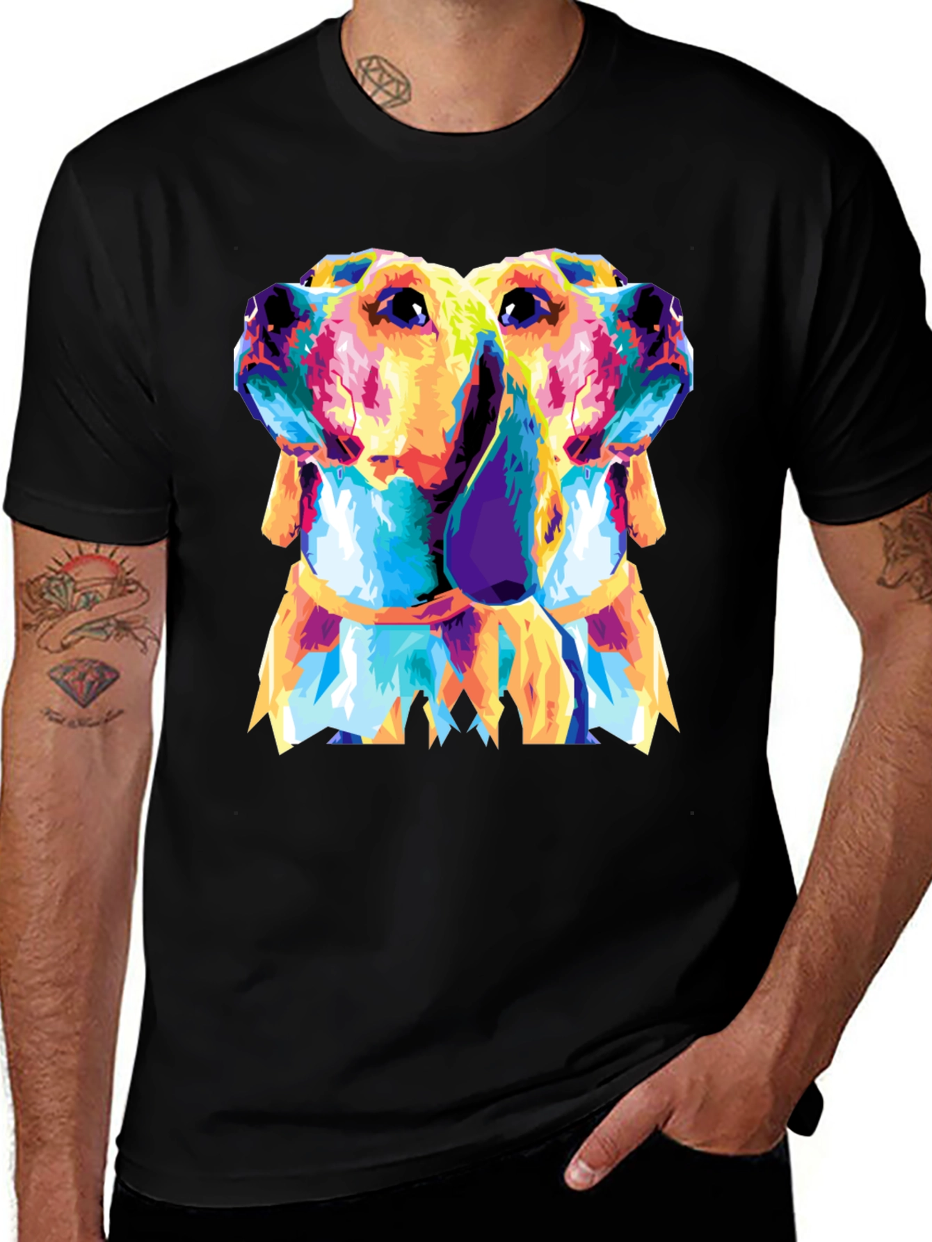 Abstract Dog Pop Art Graphic Tee