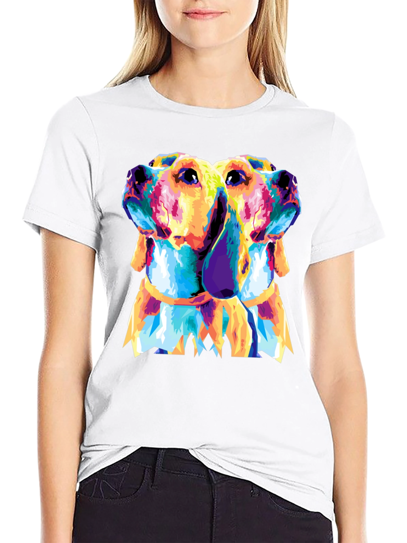 Abstract Dog Pop Art Graphic Tee