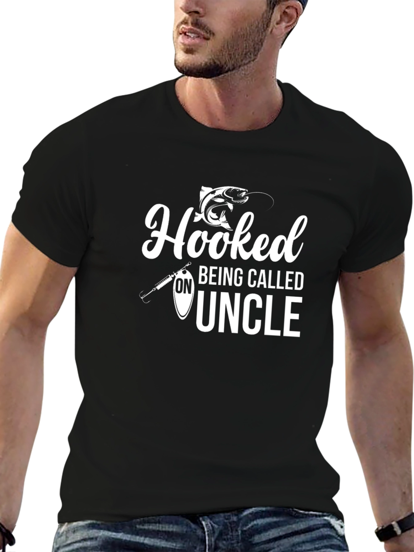 Hooked on Being Called Uncle - Fishing T-Shirt