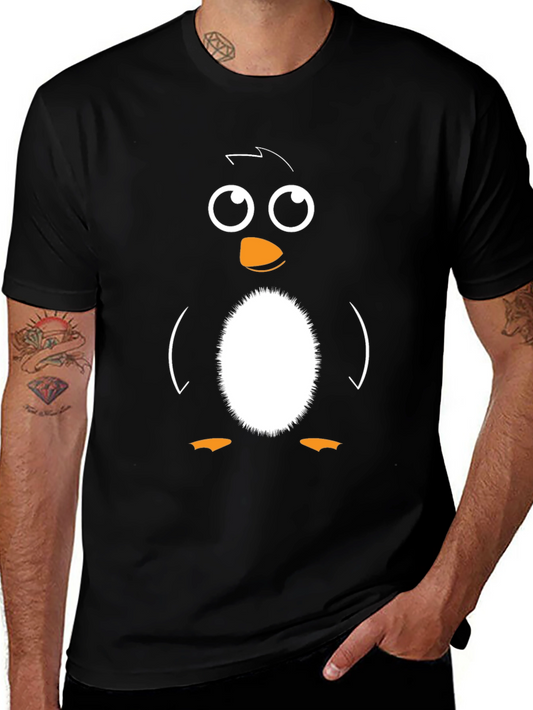 Penguin Graphic Tee - Black Cotton Blend