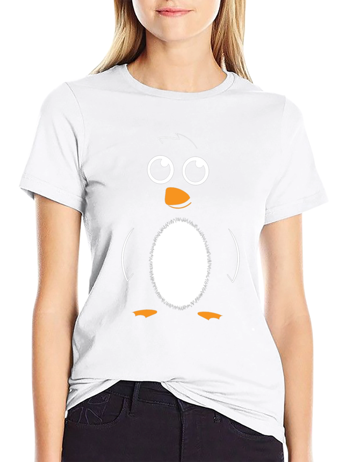 Penguin Graphic Tee - Black Cotton Blend