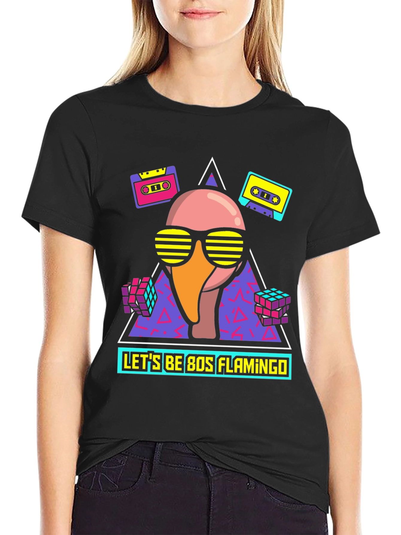 80s Flamingo T-Shirt - Retro Party Fun!