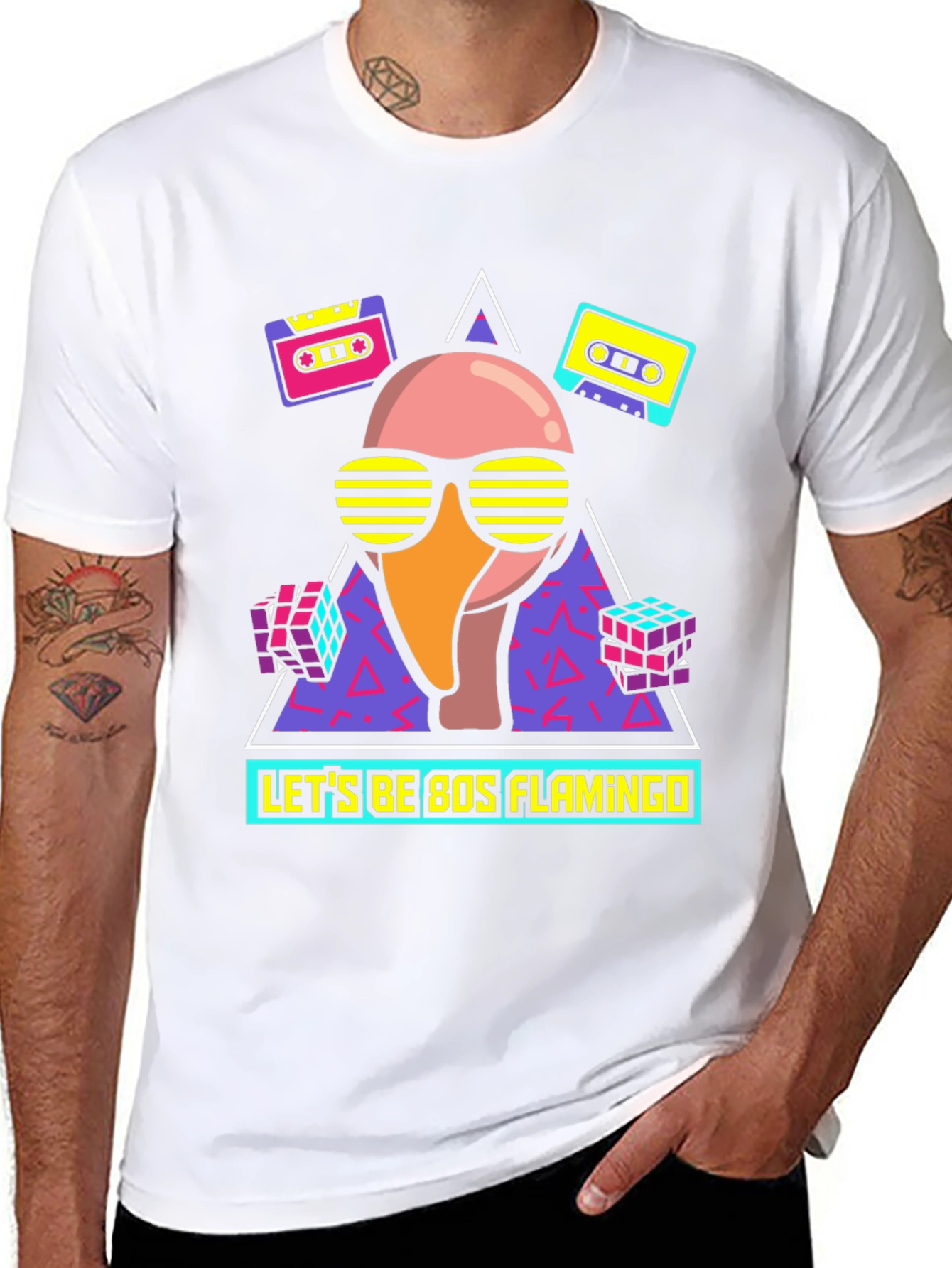 80s Flamingo T-Shirt - Retro Party Fun!