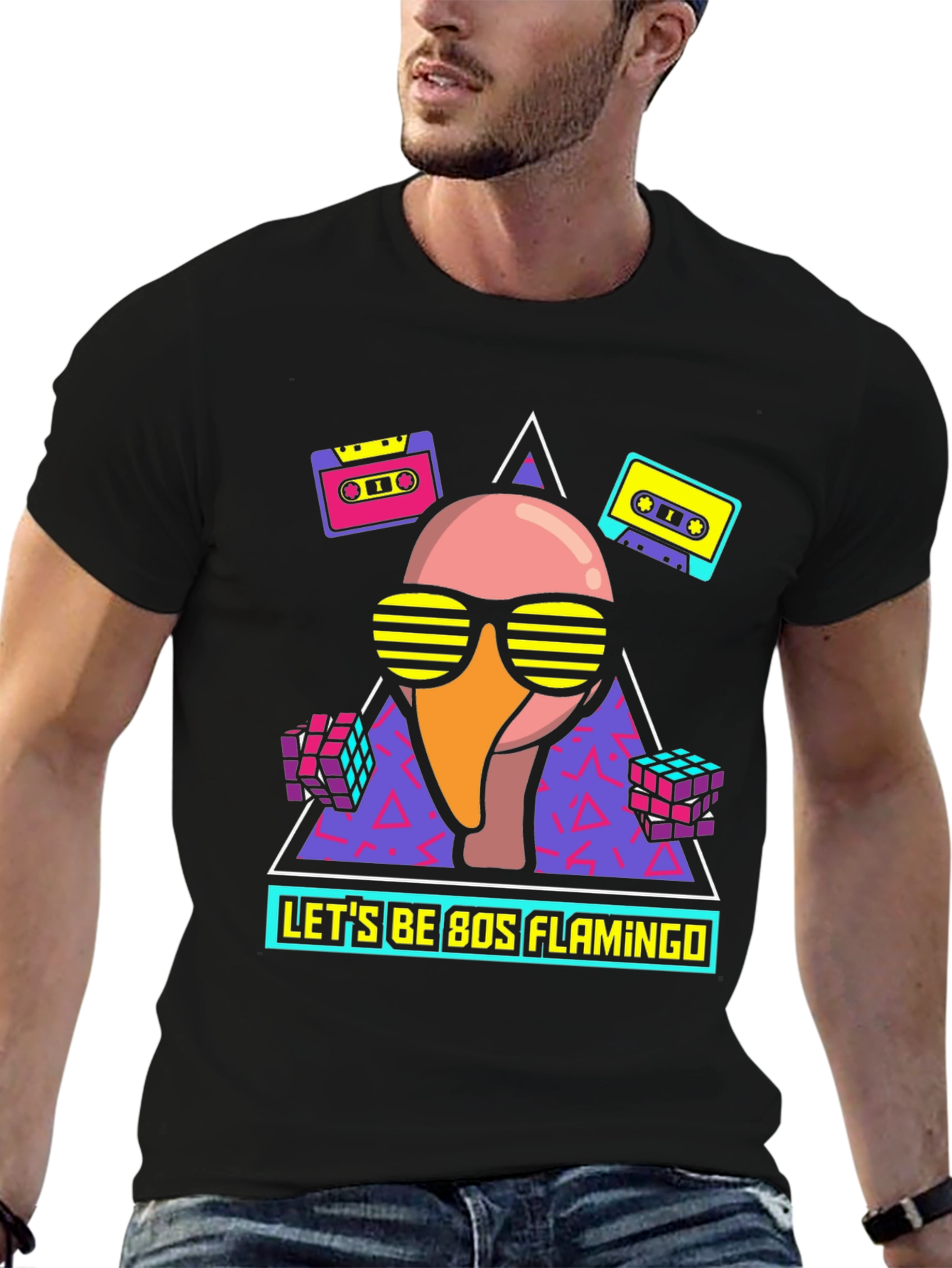 80s Flamingo T-Shirt - Retro Party Fun!