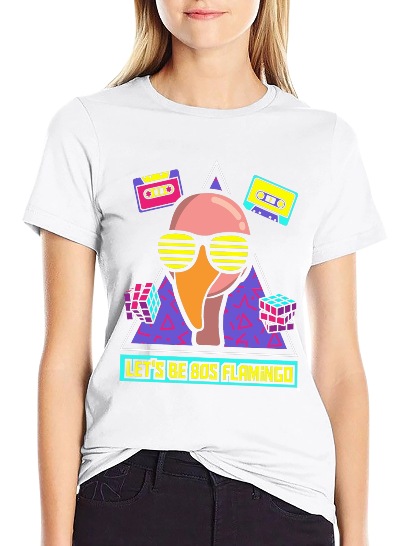 80s Flamingo T-Shirt - Retro Party Fun!