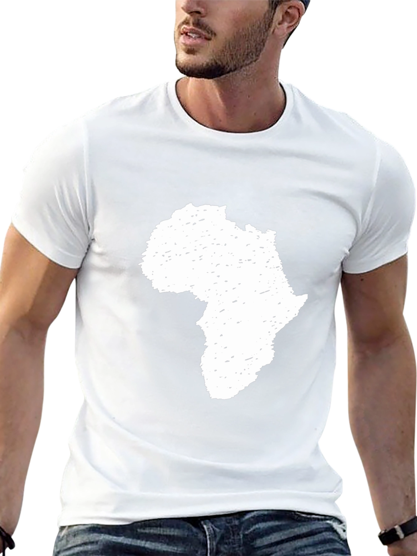 Africa Map Graphic T-Shirt - Black Cotton Tee