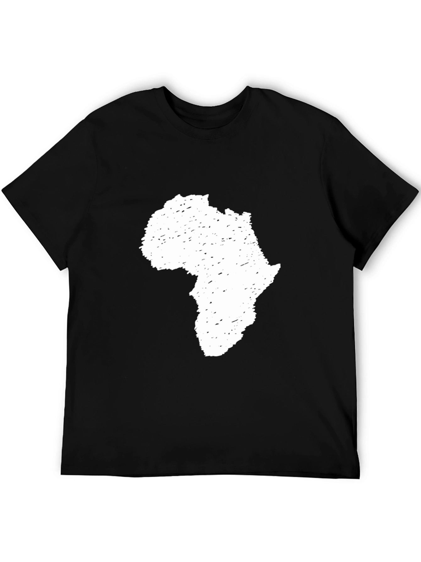 Africa Map Graphic T-Shirt - Black Cotton Tee
