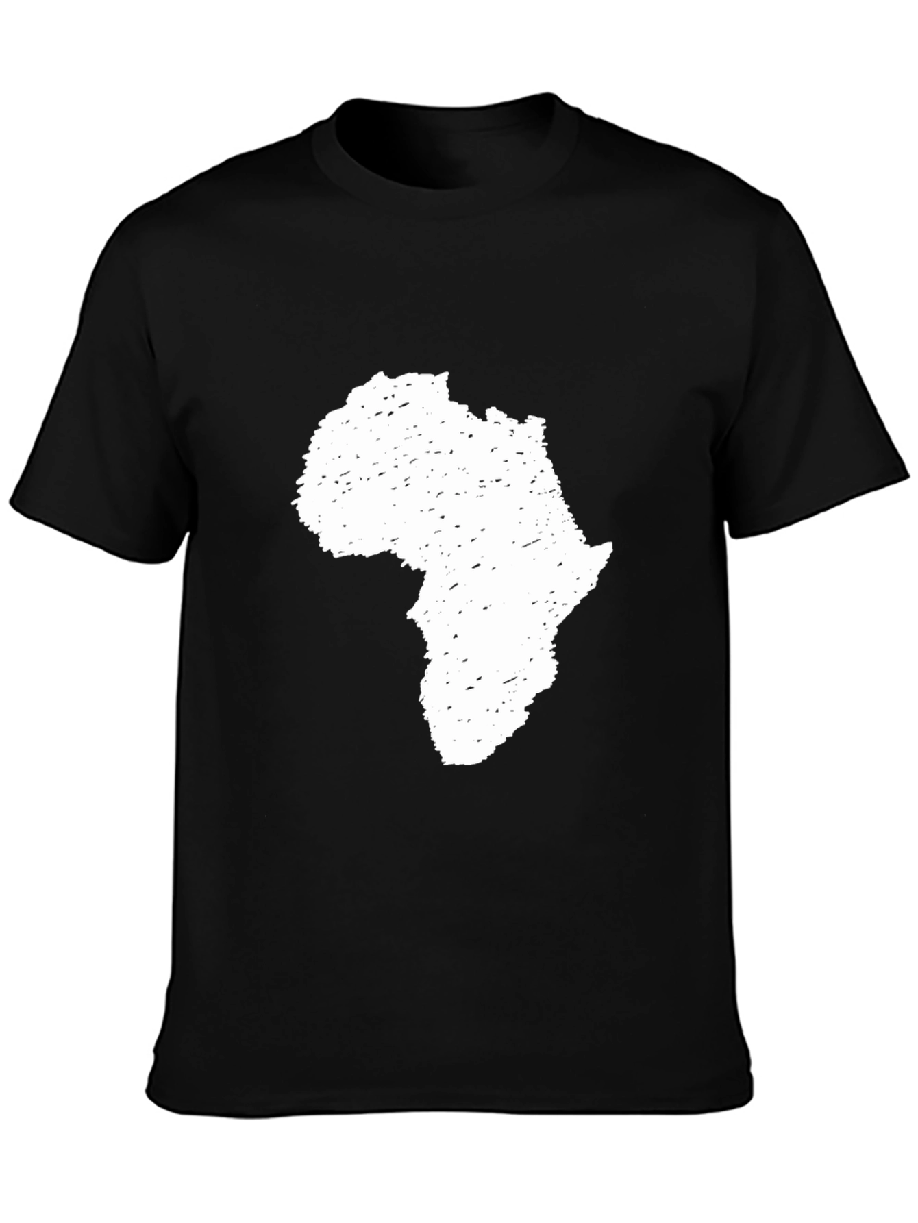 Africa Map Graphic T-Shirt - Black Cotton Tee