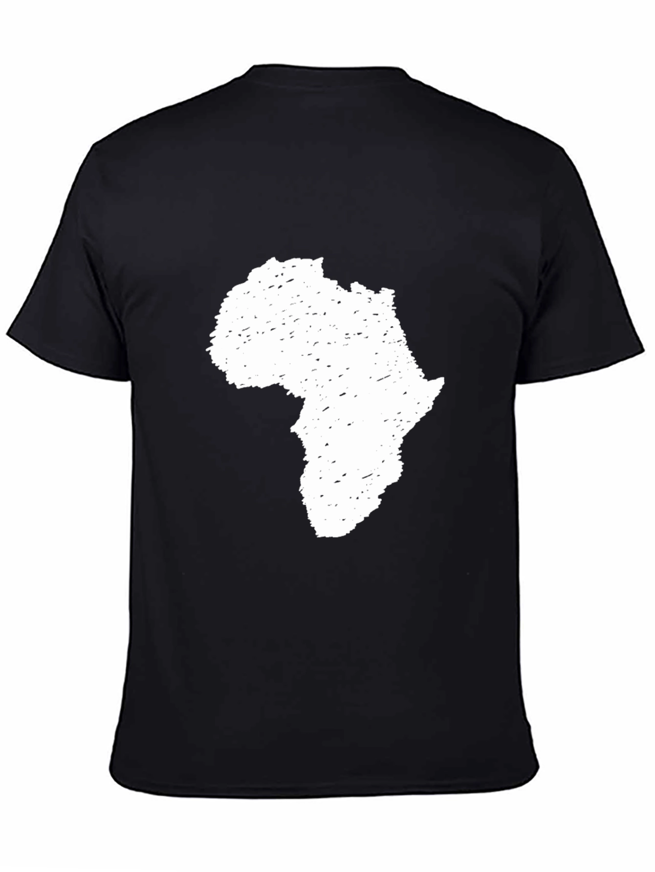 Africa Map Graphic T-Shirt - Black Cotton Tee