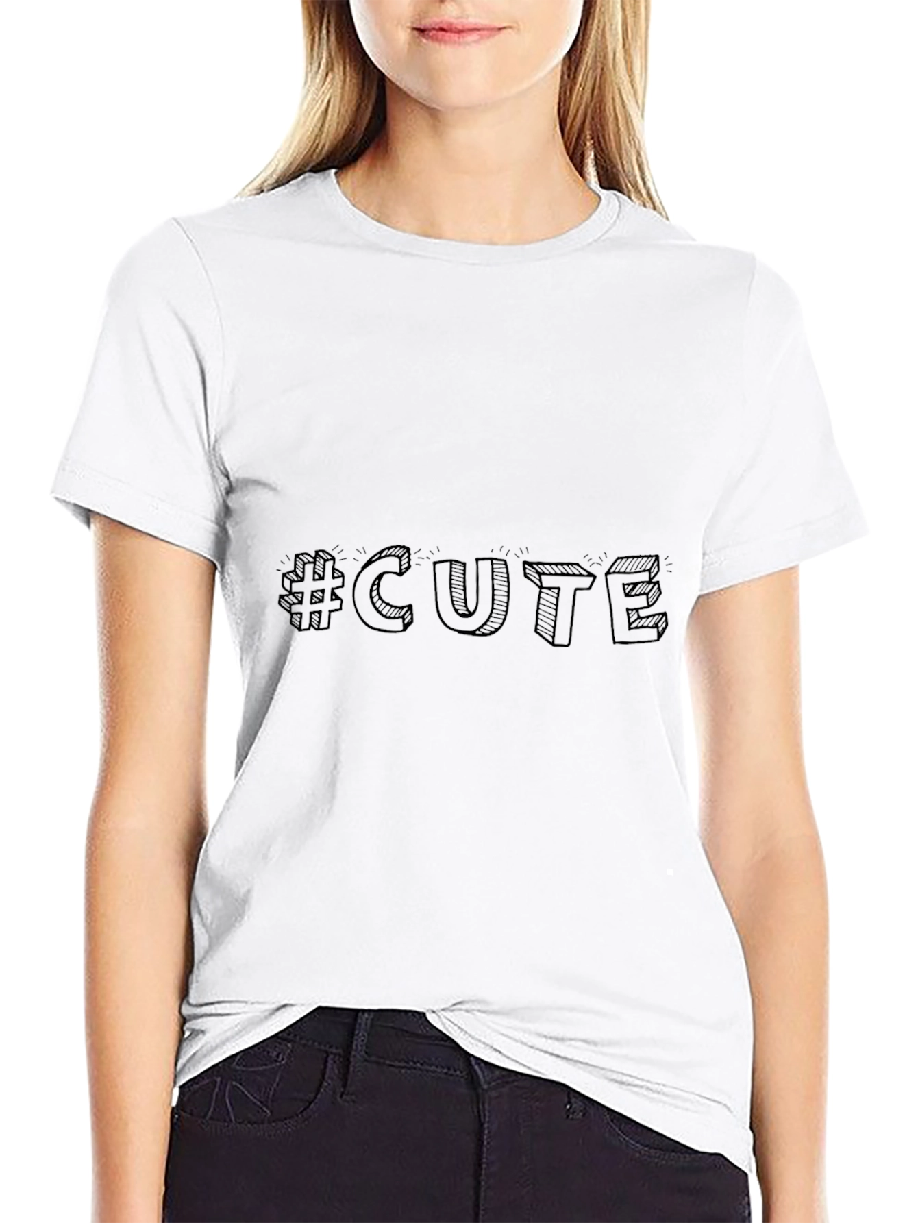 Cute Graphic Black T-Shirt