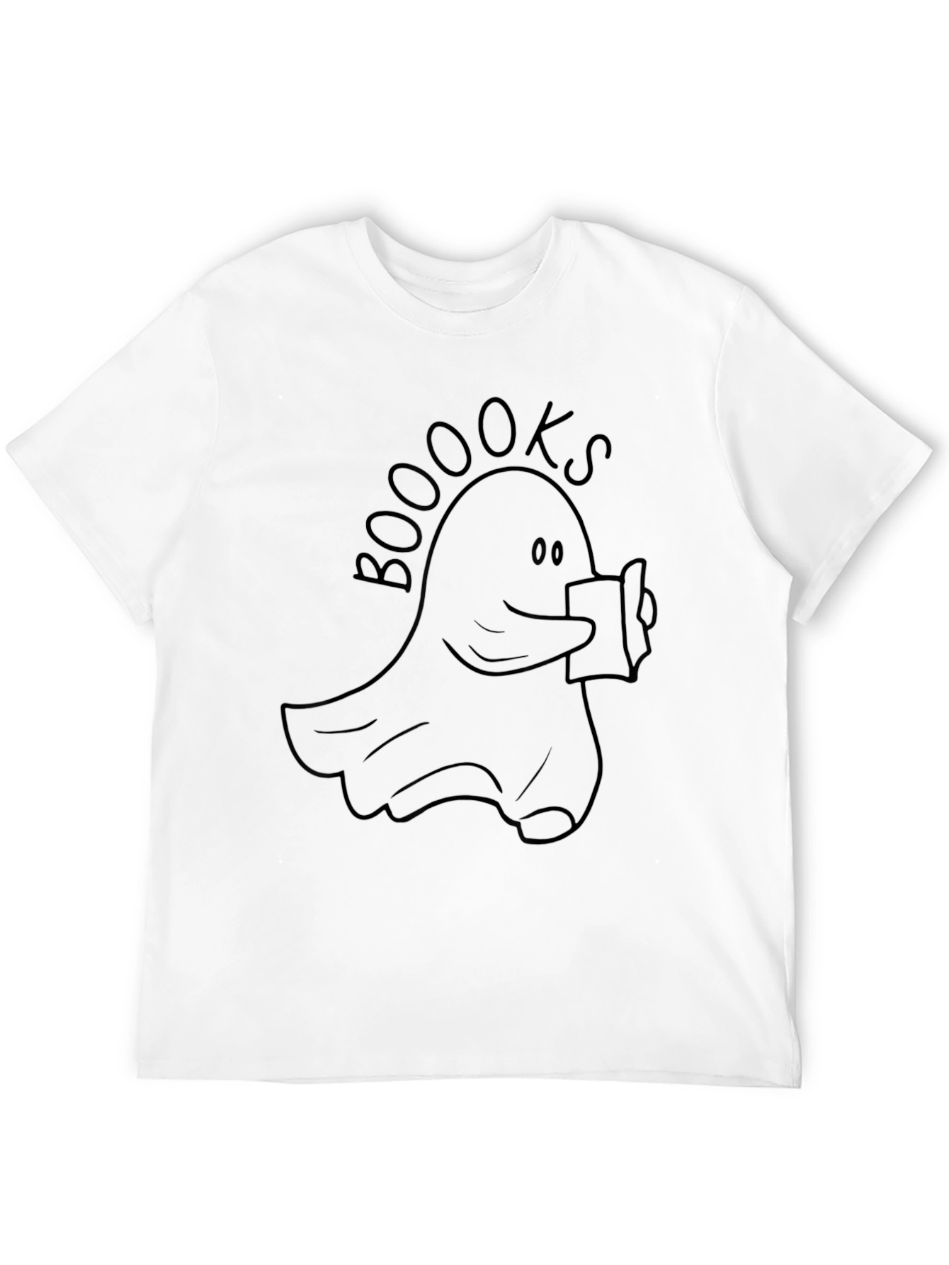 Booooks Ghost Reading T-Shirt - Halloween Tee