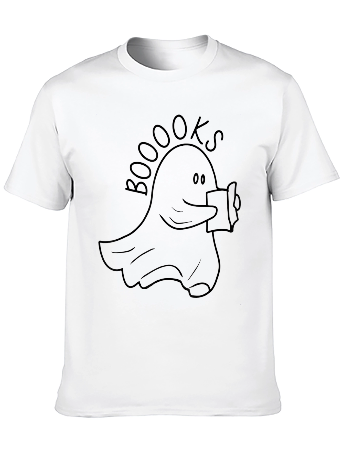 Booooks Ghost Reading T-Shirt - Halloween Tee