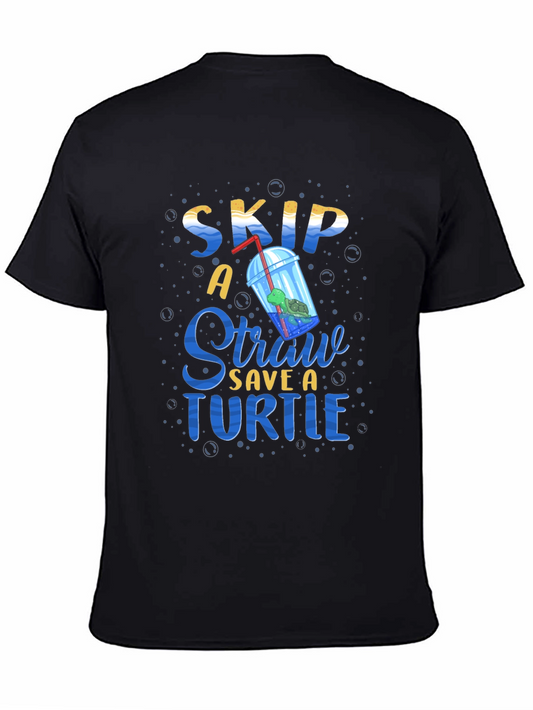 Skip A Straw Save A Turtle Graphic Tee