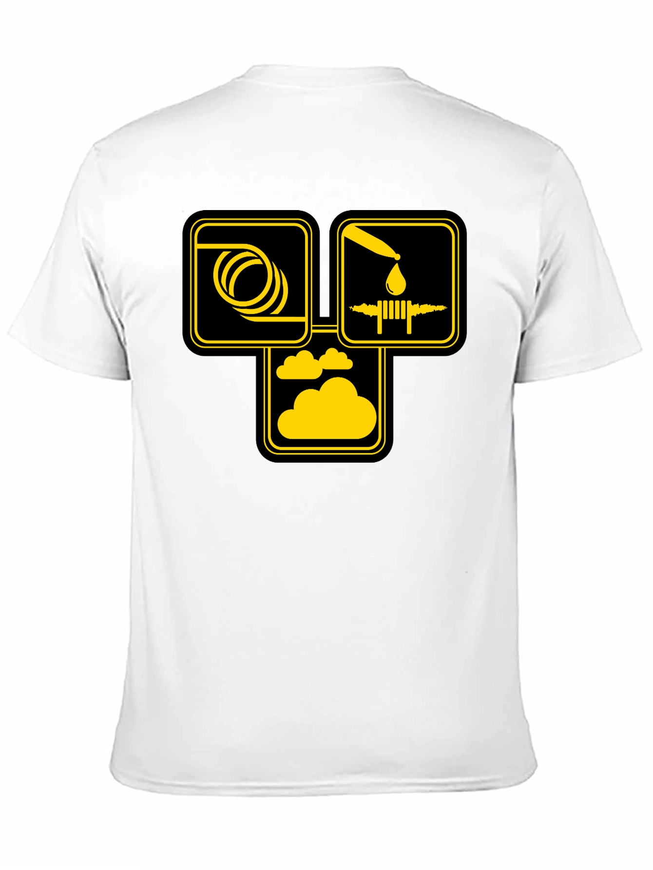 Hose Oil & Cloud T-Shirt - Black Cotton