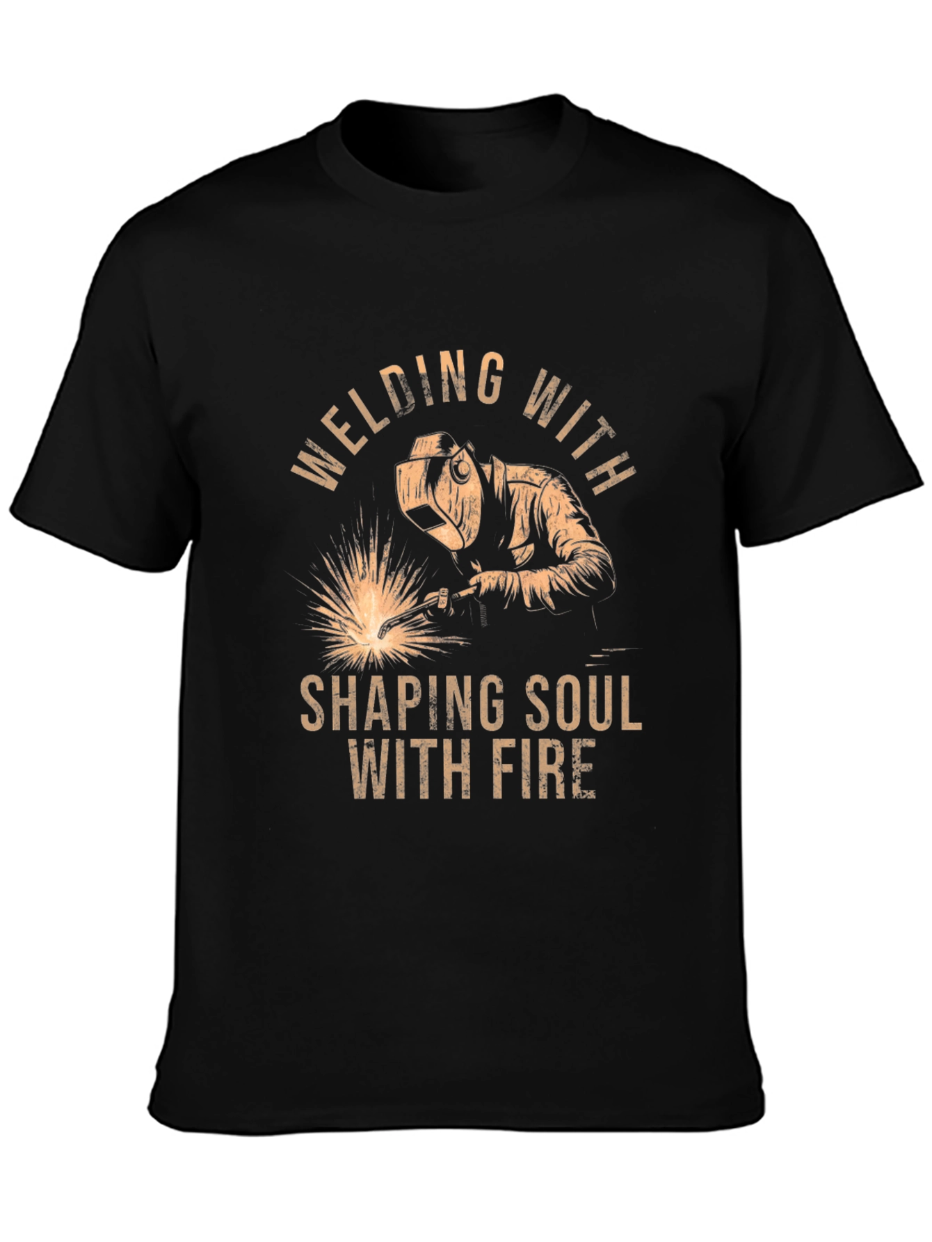 Welding With Fire Black Graphic Tee