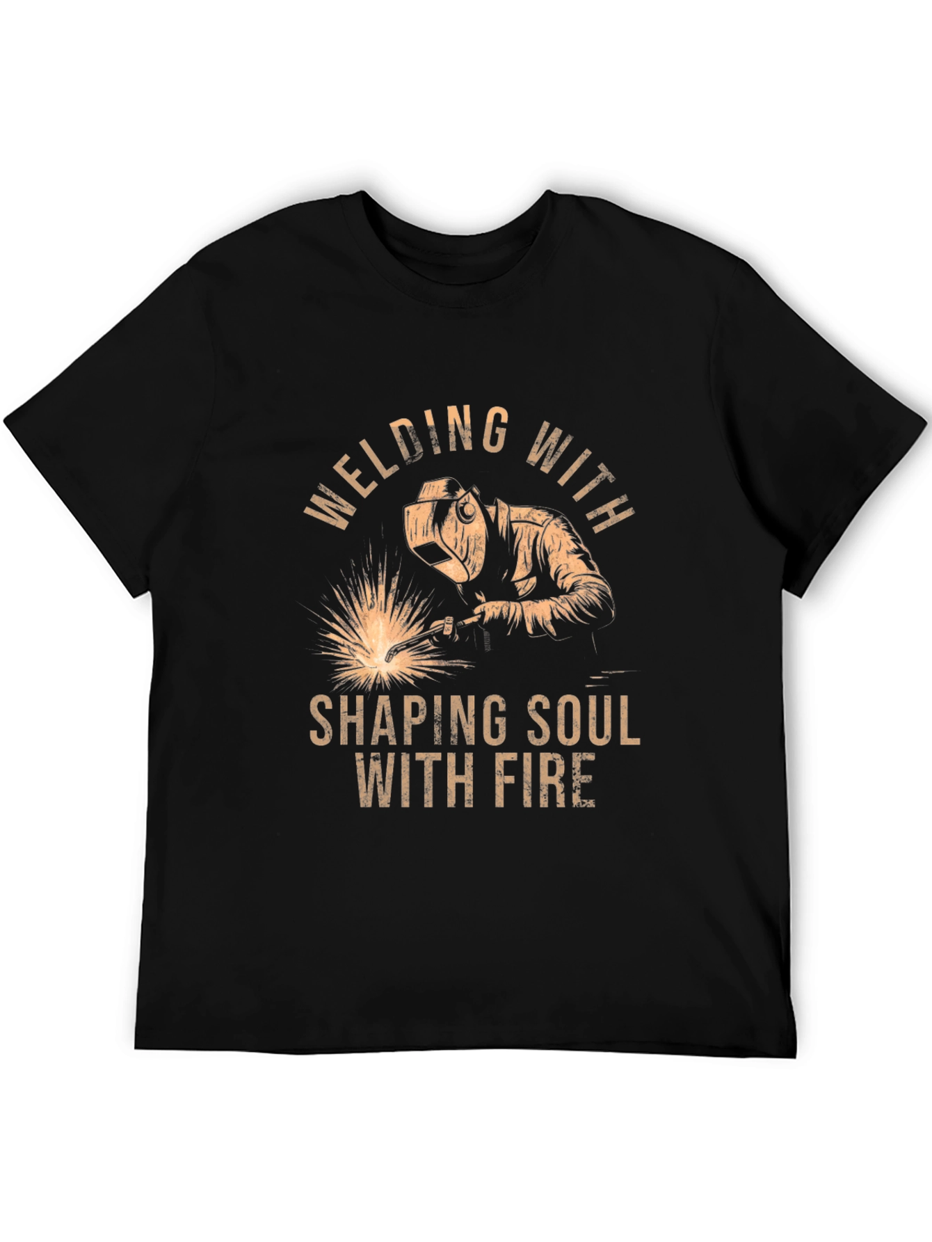 Welding With Fire Black Graphic Tee