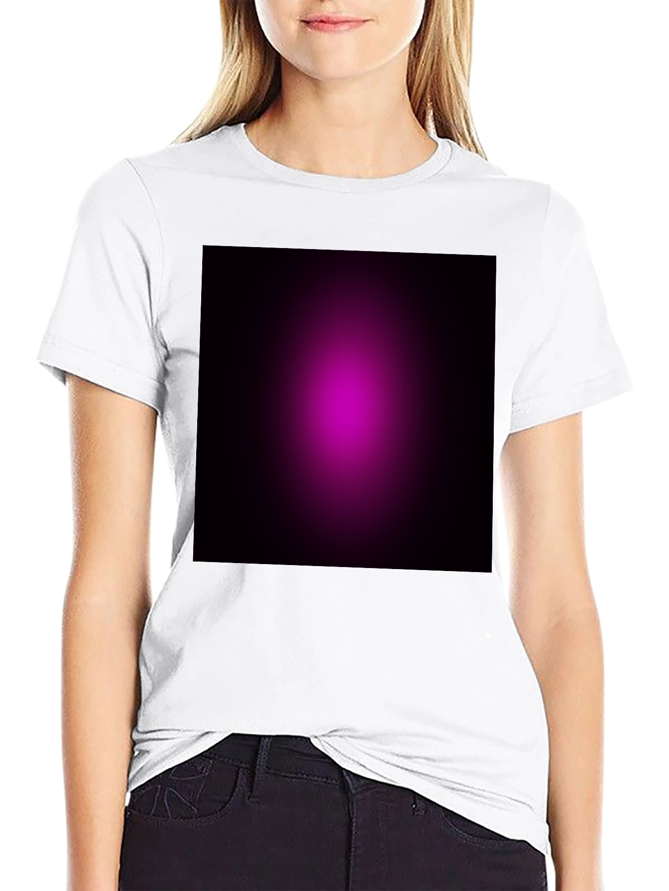 Gradient Graphic Black Tee - Soft & Stylish