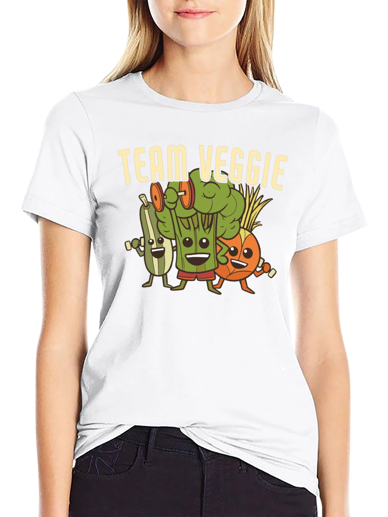 Team Veggie Workout Black T-Shirt