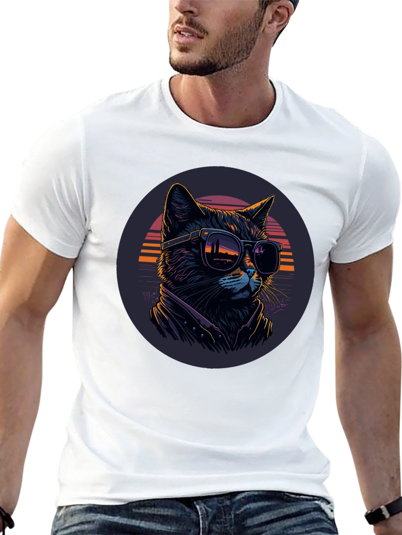Cool Cat T-Shirt - Retro Style