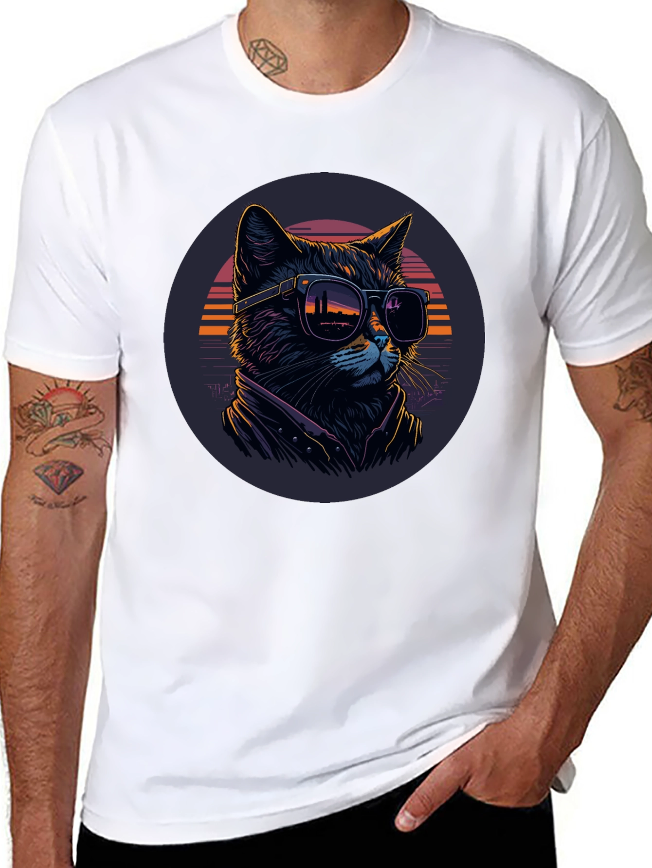 Cool Cat T-Shirt - Retro Style