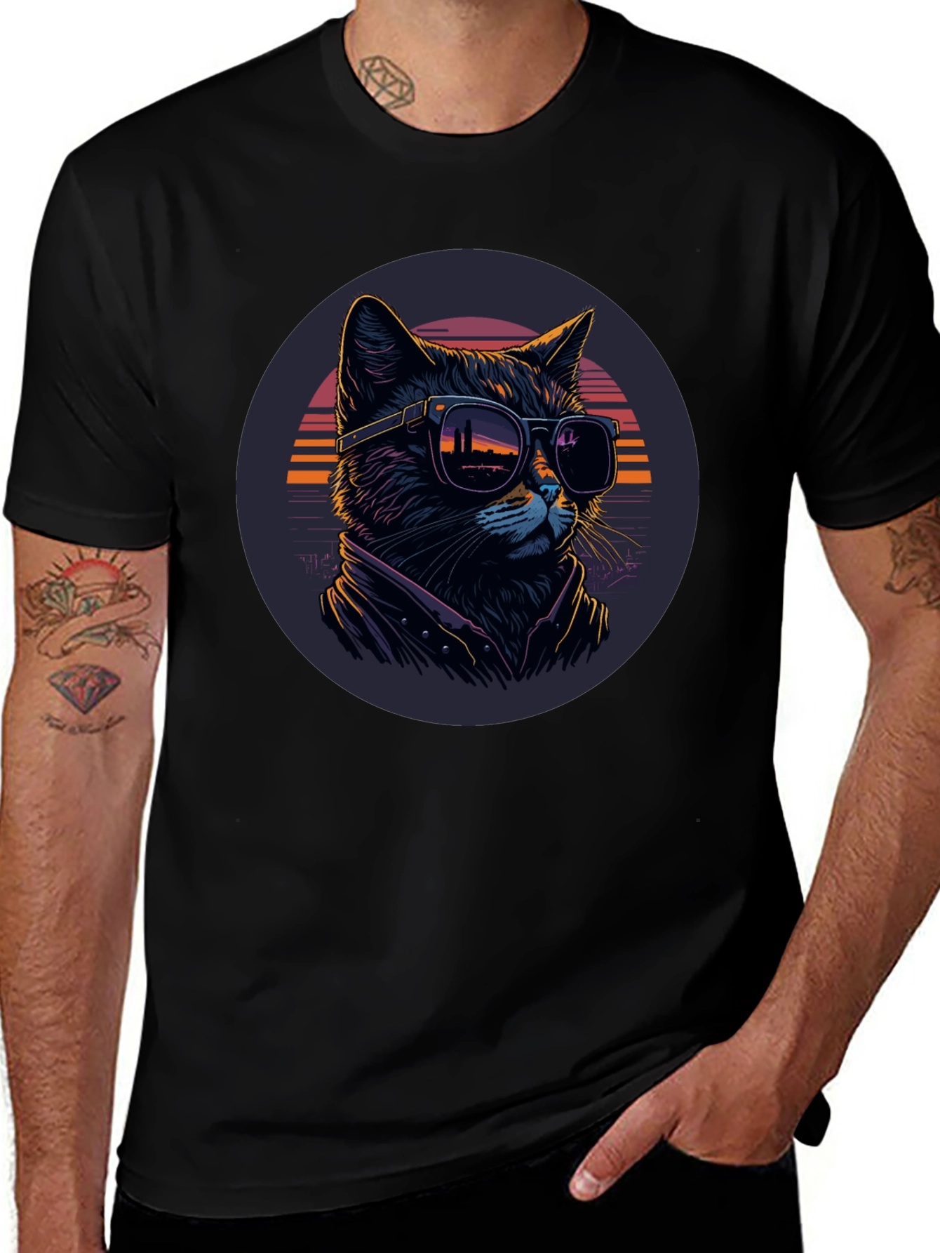 Cool Cat T-Shirt - Retro Style