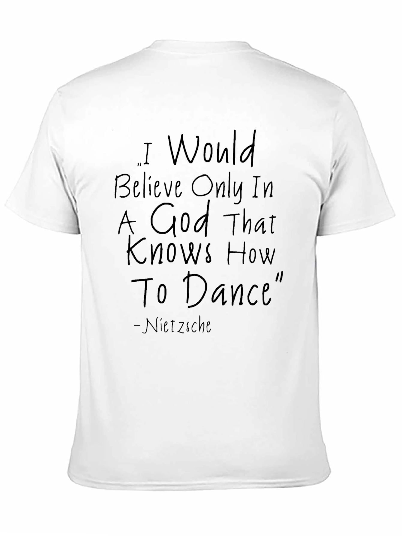 Nietzsche Quote Graphic T-Shirt - Black
