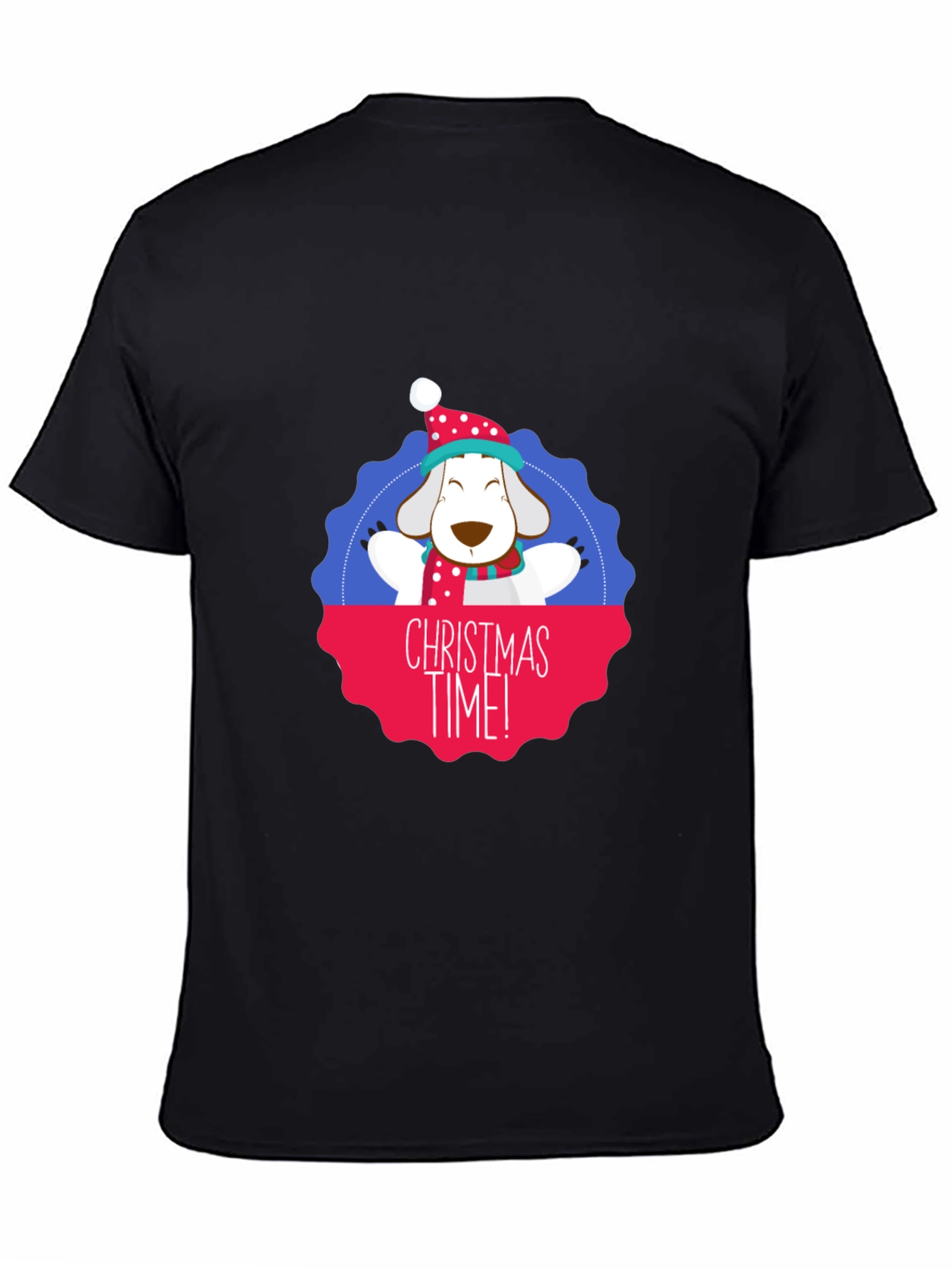 Christmas Time Dog Graphic T-Shirt