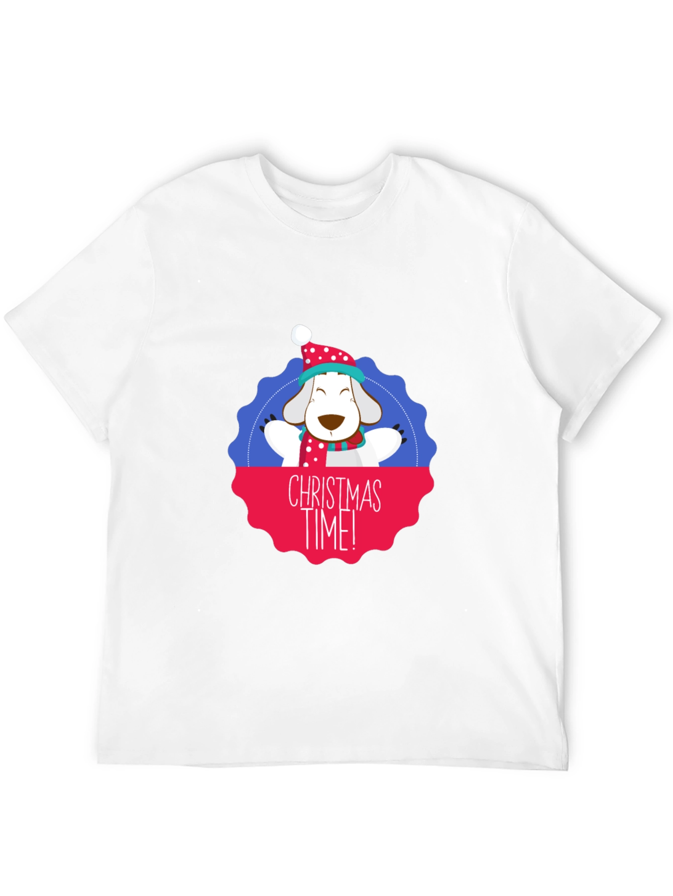 Christmas Time Dog Graphic T-Shirt