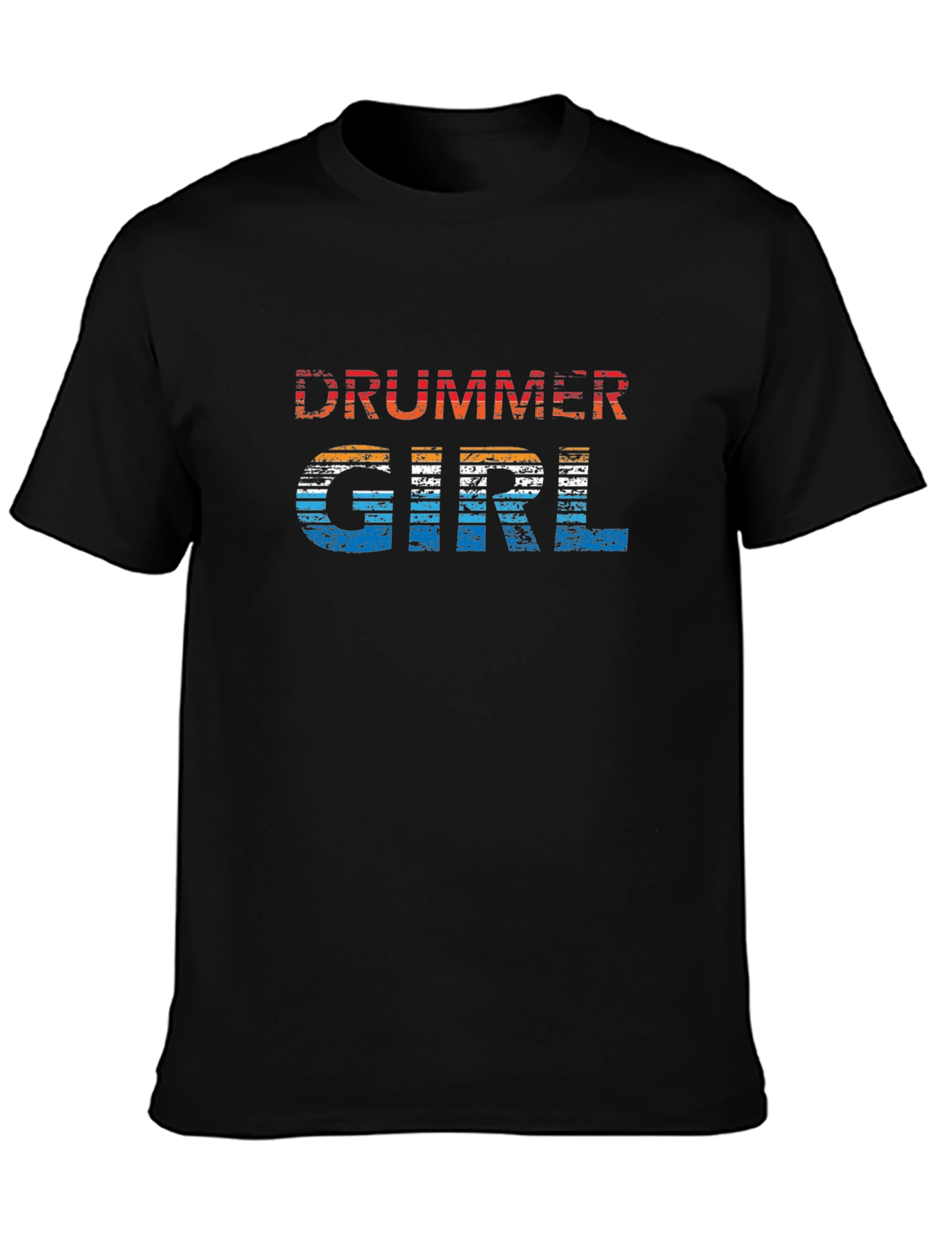 Drummer Girl Retro Graphic Tee
