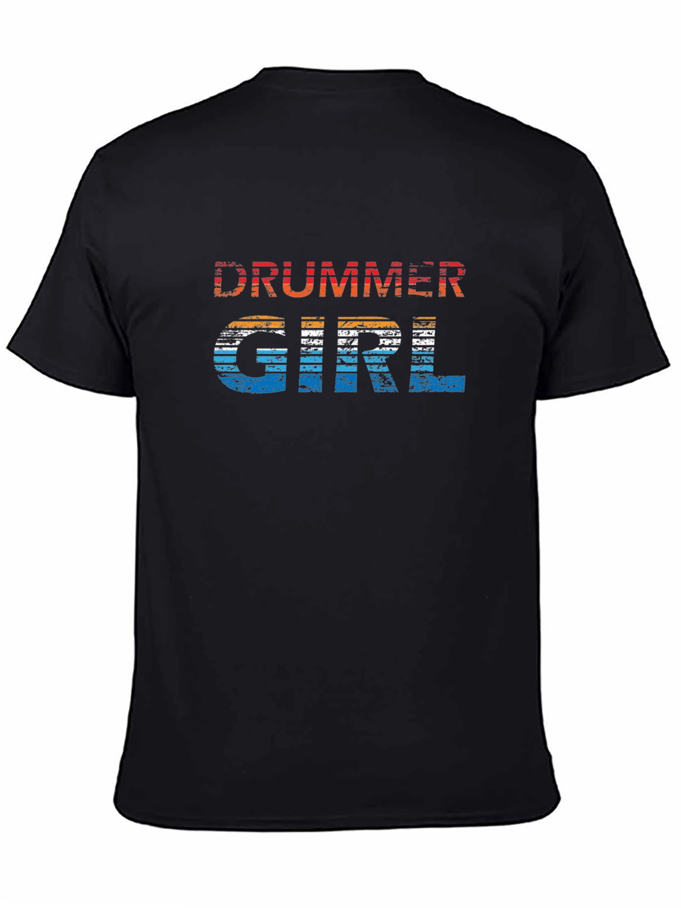 Drummer Girl Retro Graphic Tee