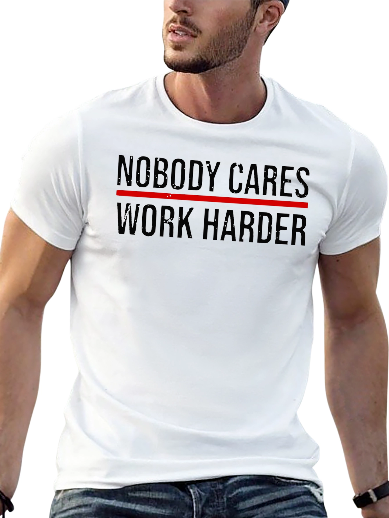 Nobody Cares Work Harder Black T-Shirt