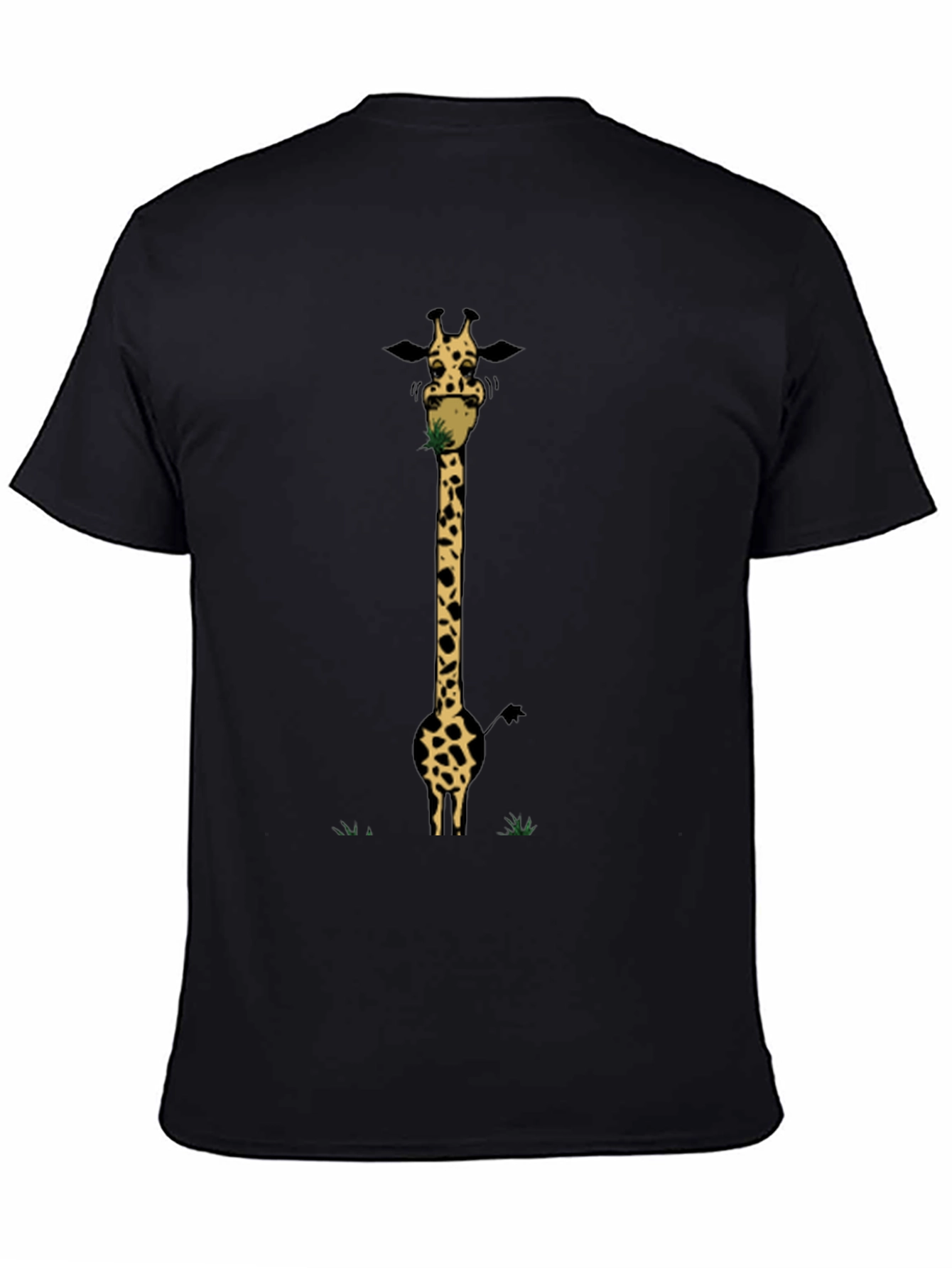 Giraffe Eating Grass Graphic Tee