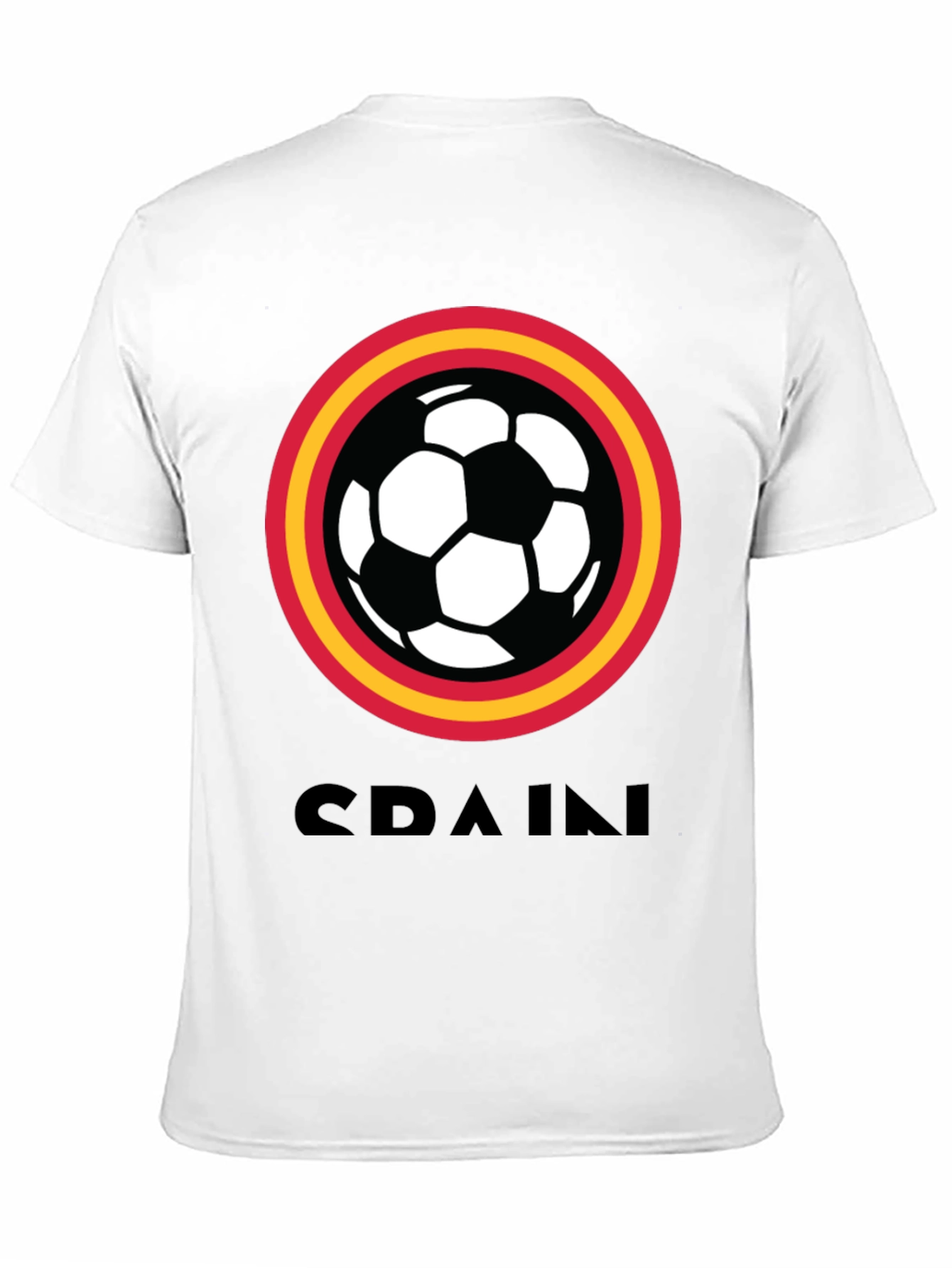 Spain Soccer T-Shirt - Black Football Tee