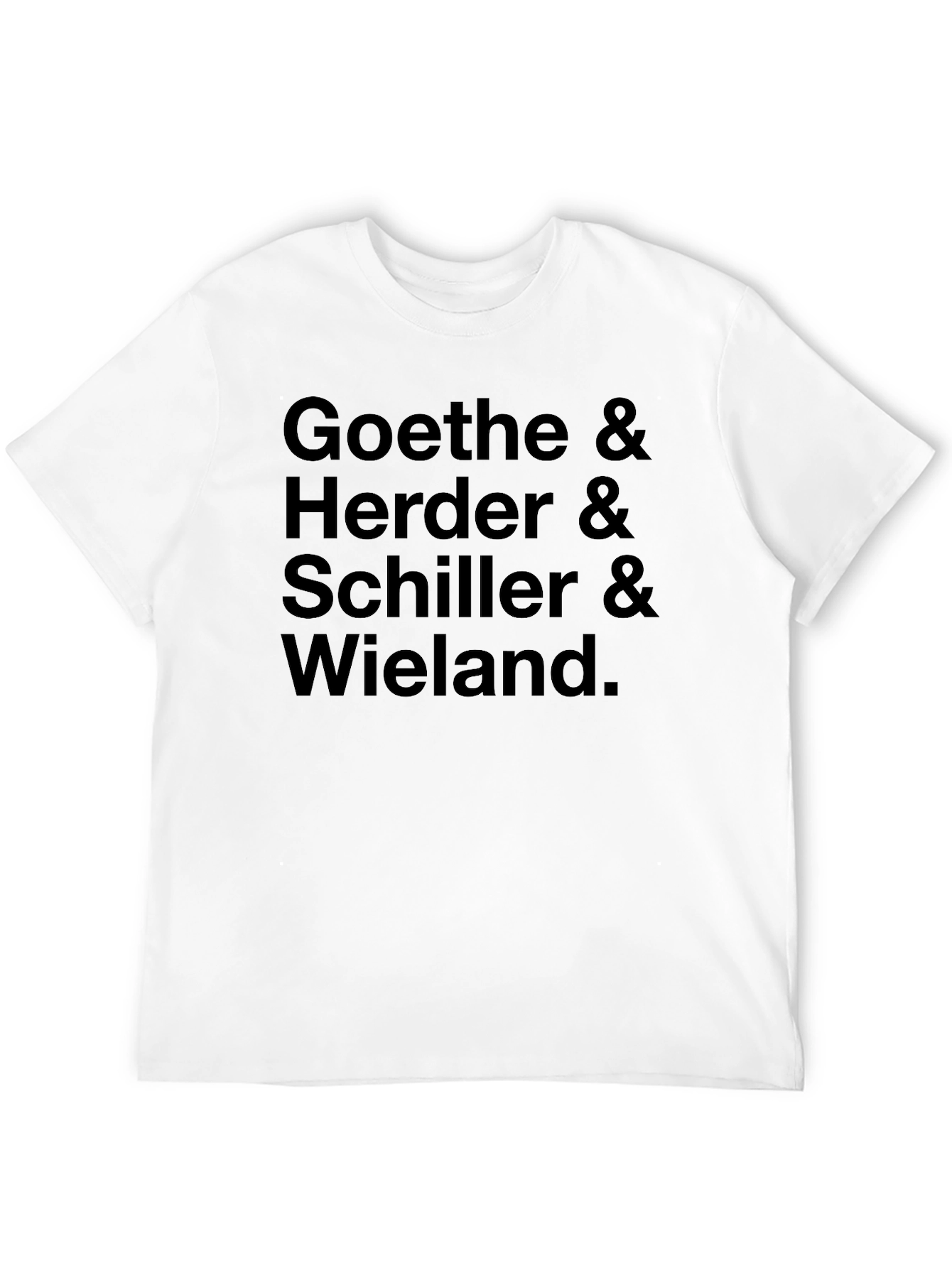Literary Greats Tee: Goethe Herder Schiller Wieland.