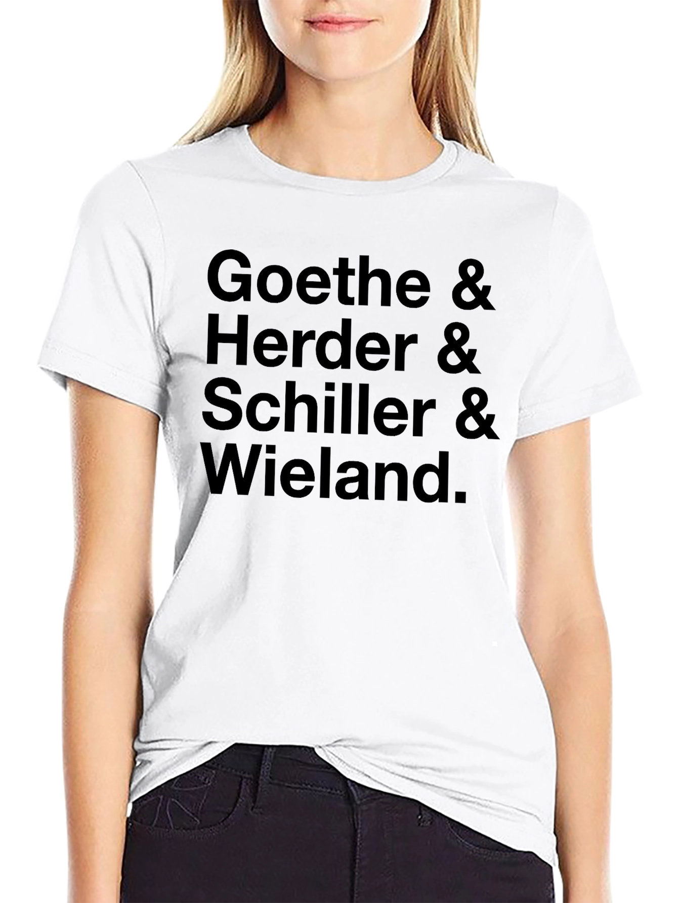 Literary Greats Tee: Goethe Herder Schiller Wieland.