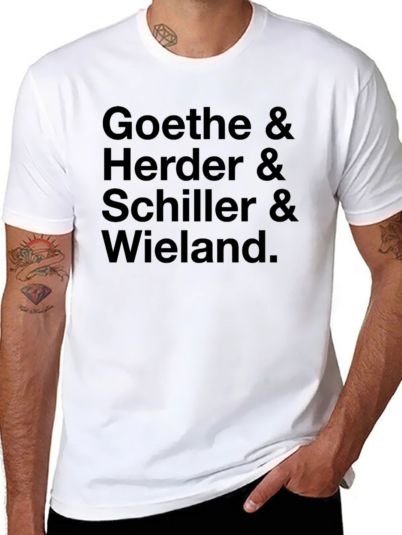 Literary Greats Tee: Goethe Herder Schiller Wieland.