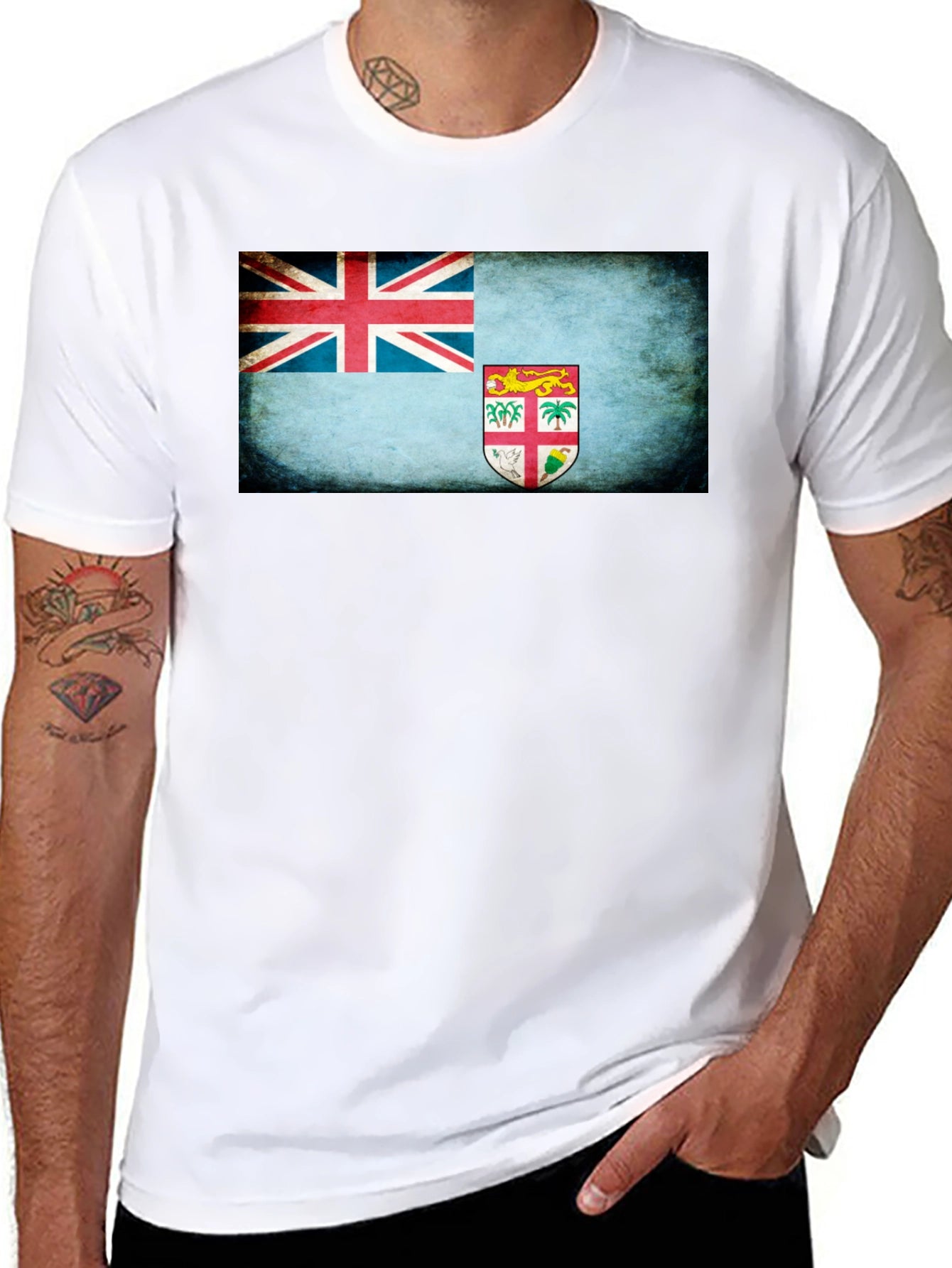 Fiji Flag Graphic T-Shirt - Island Nation Pride Tee