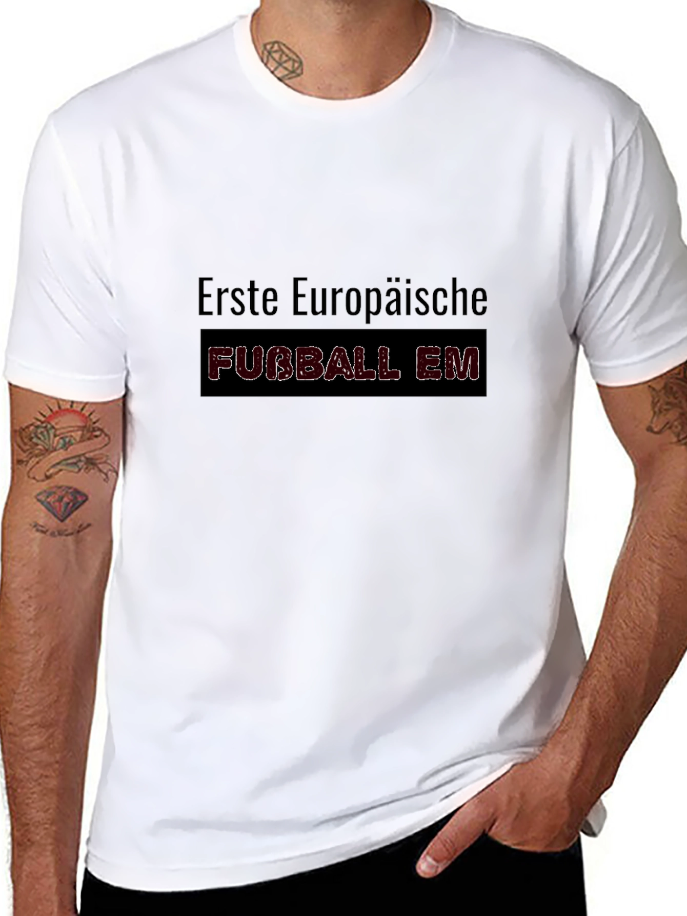 Erste Europaische Fubball EM Black T-Shirt