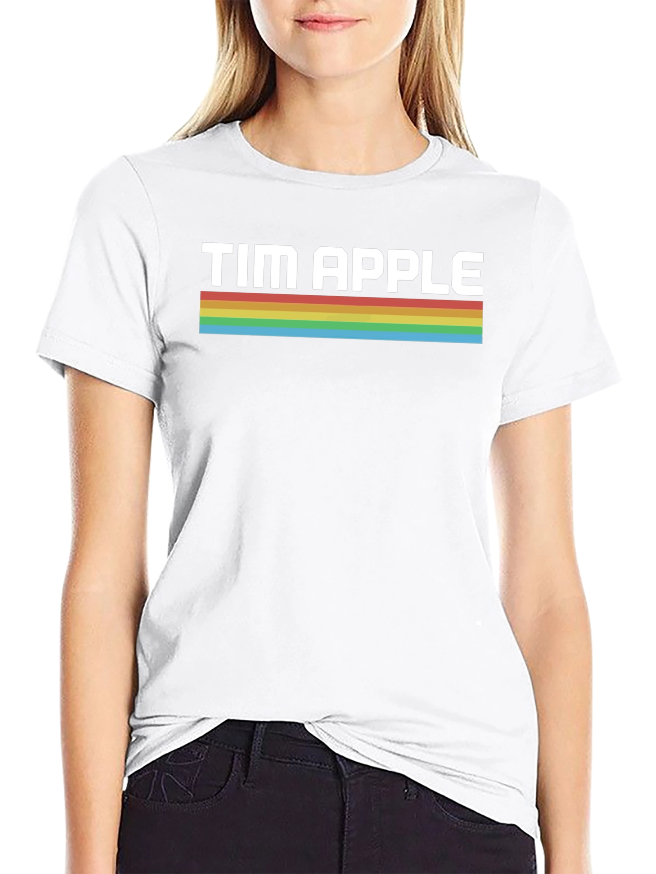 Tim Apple Retro Stripe T-Shirt - Premium Cotton