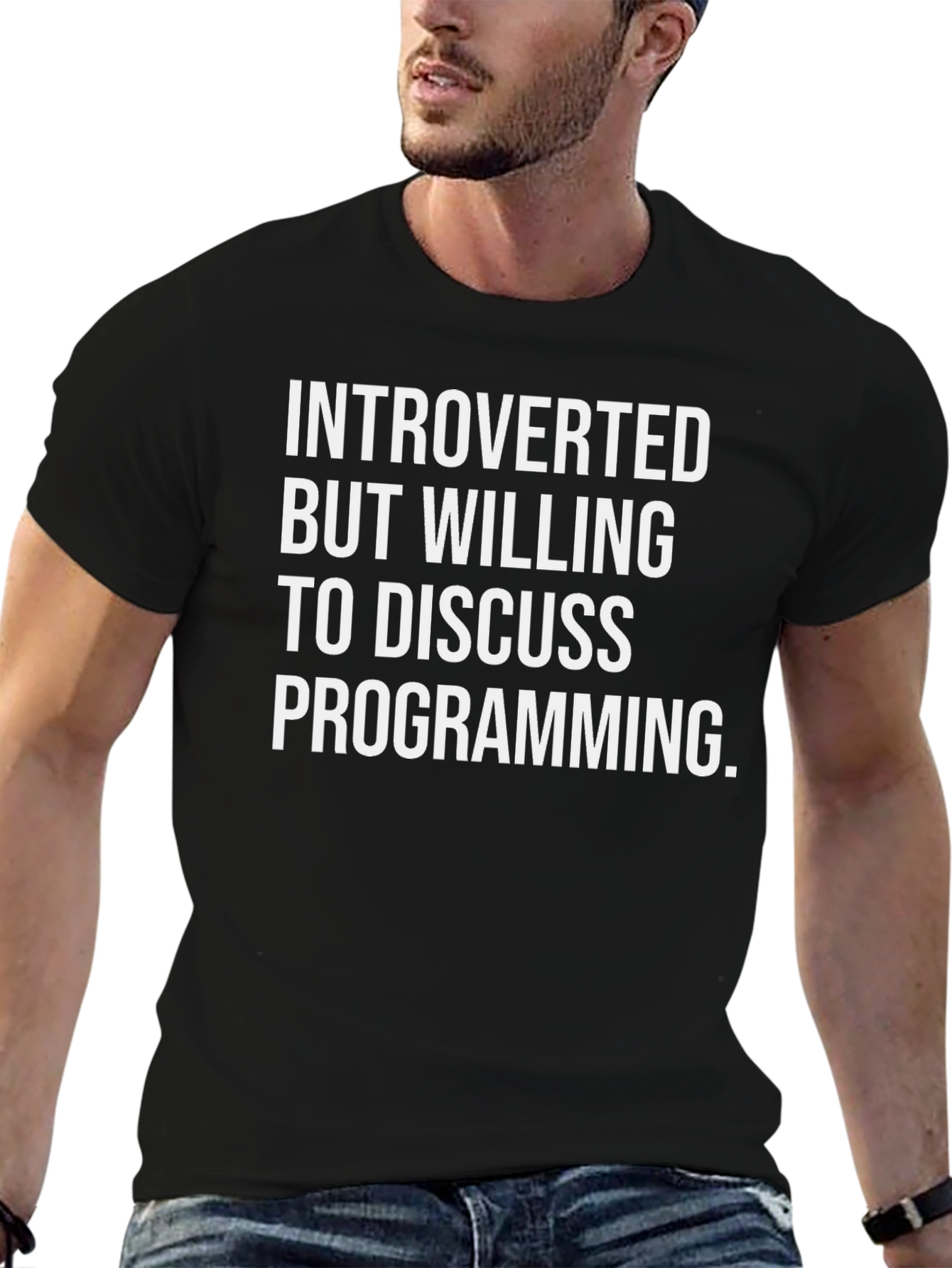 Introverted Programmer Graphic Tee - Black