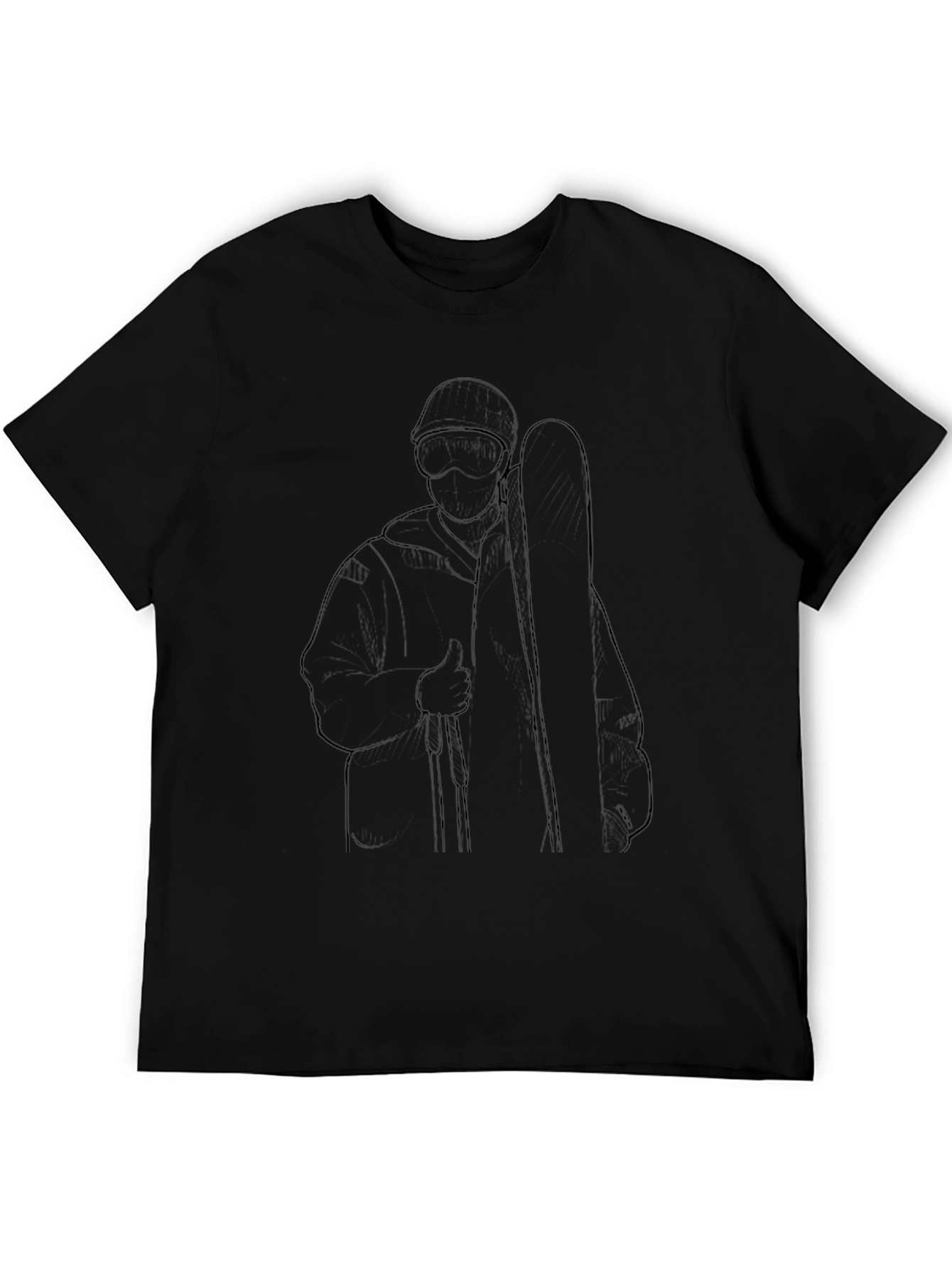 Outline Musician Graphic Black T-Shirt