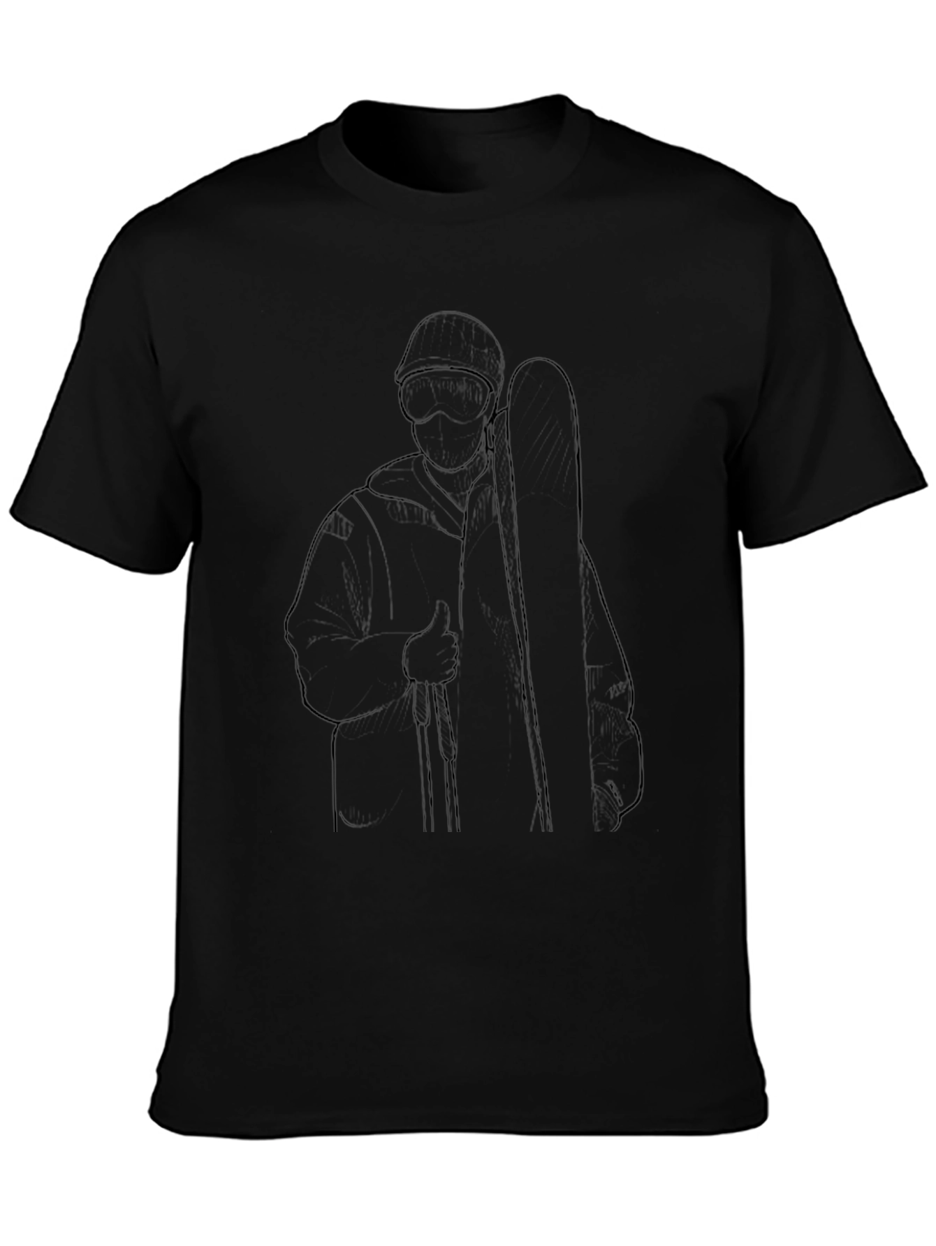 Outline Musician Graphic Black T-Shirt