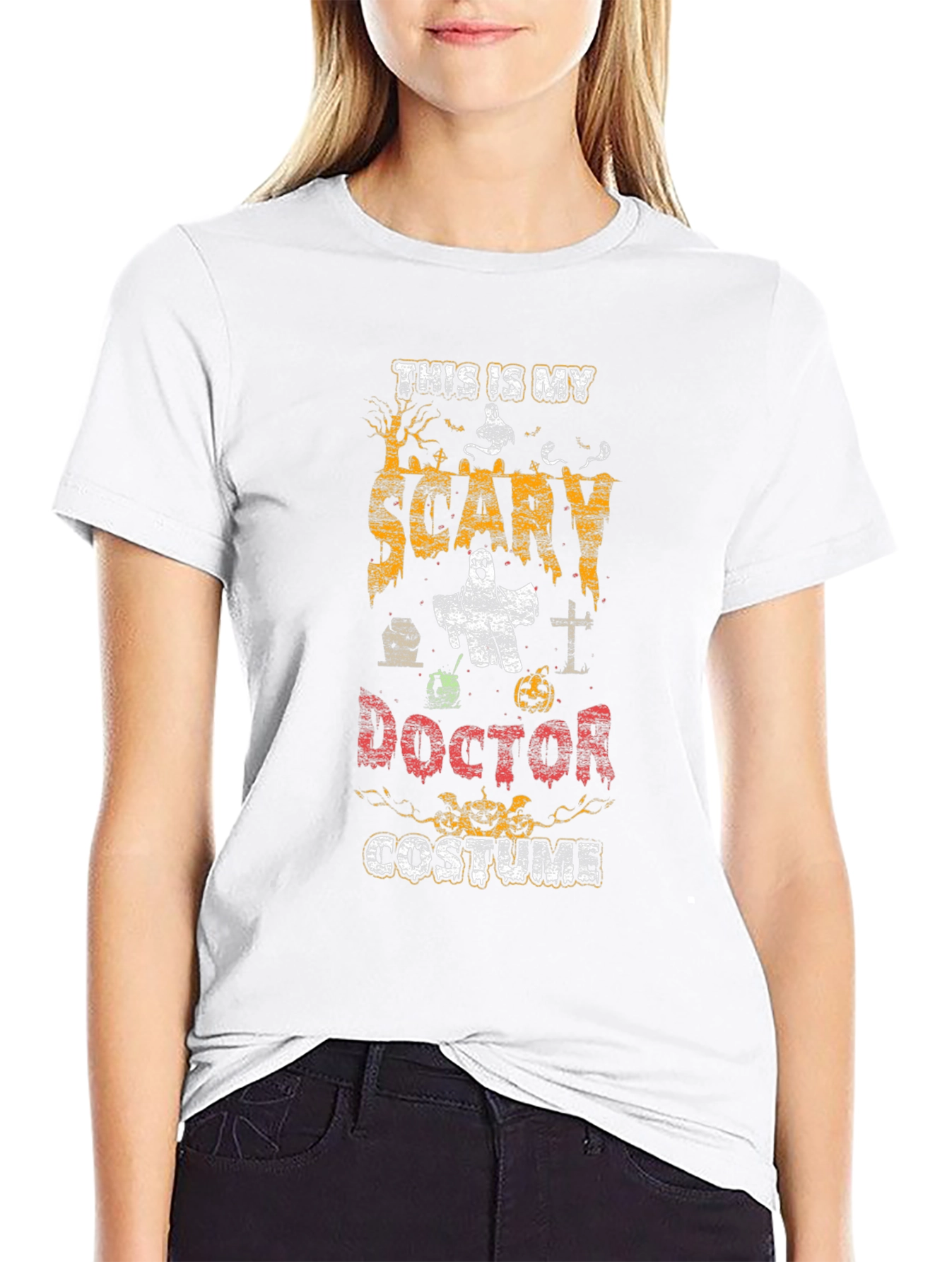 Scary Doctor Halloween Costume Graphic Tee