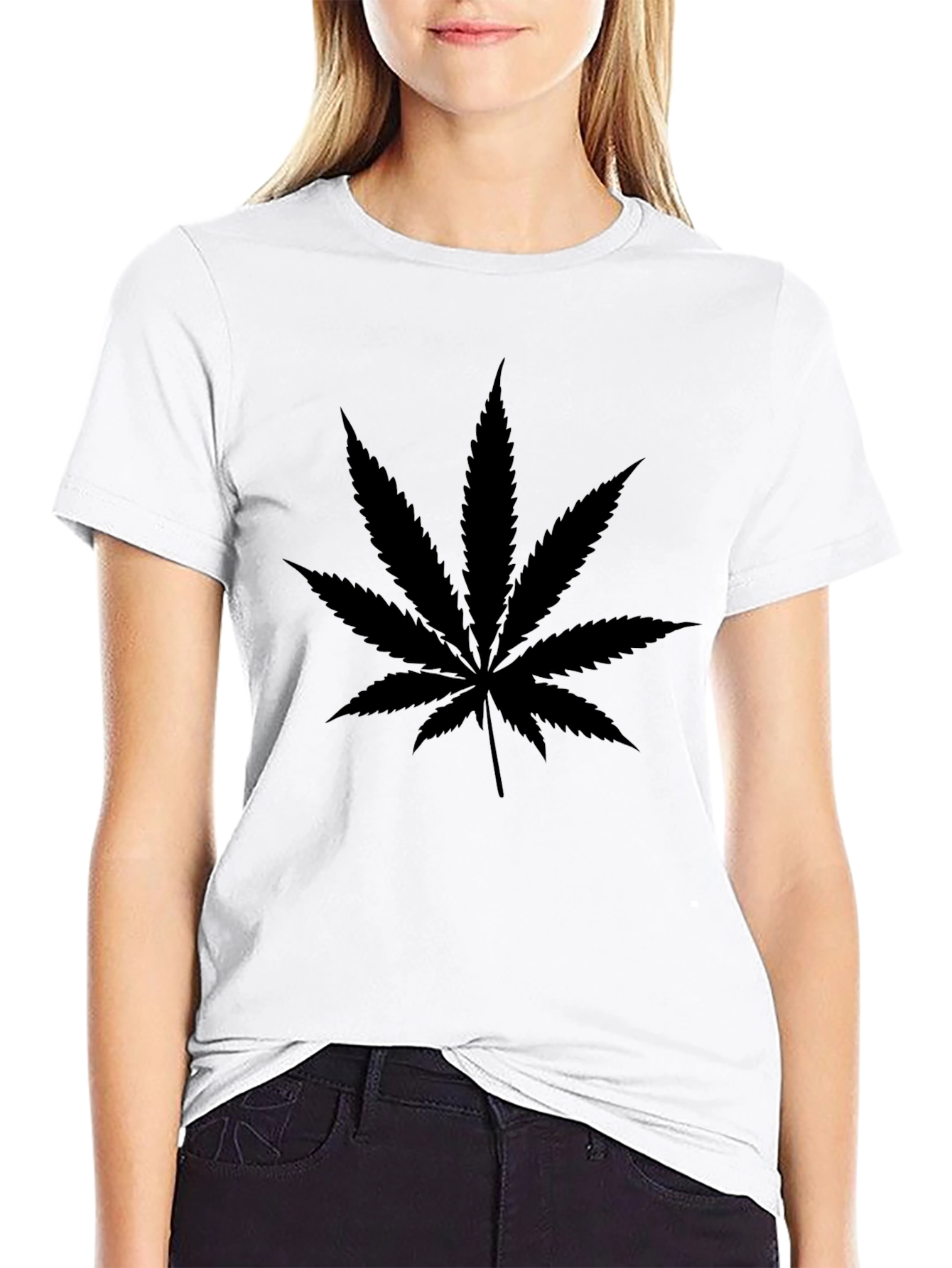 Cannabis Leaf Black T-Shirt