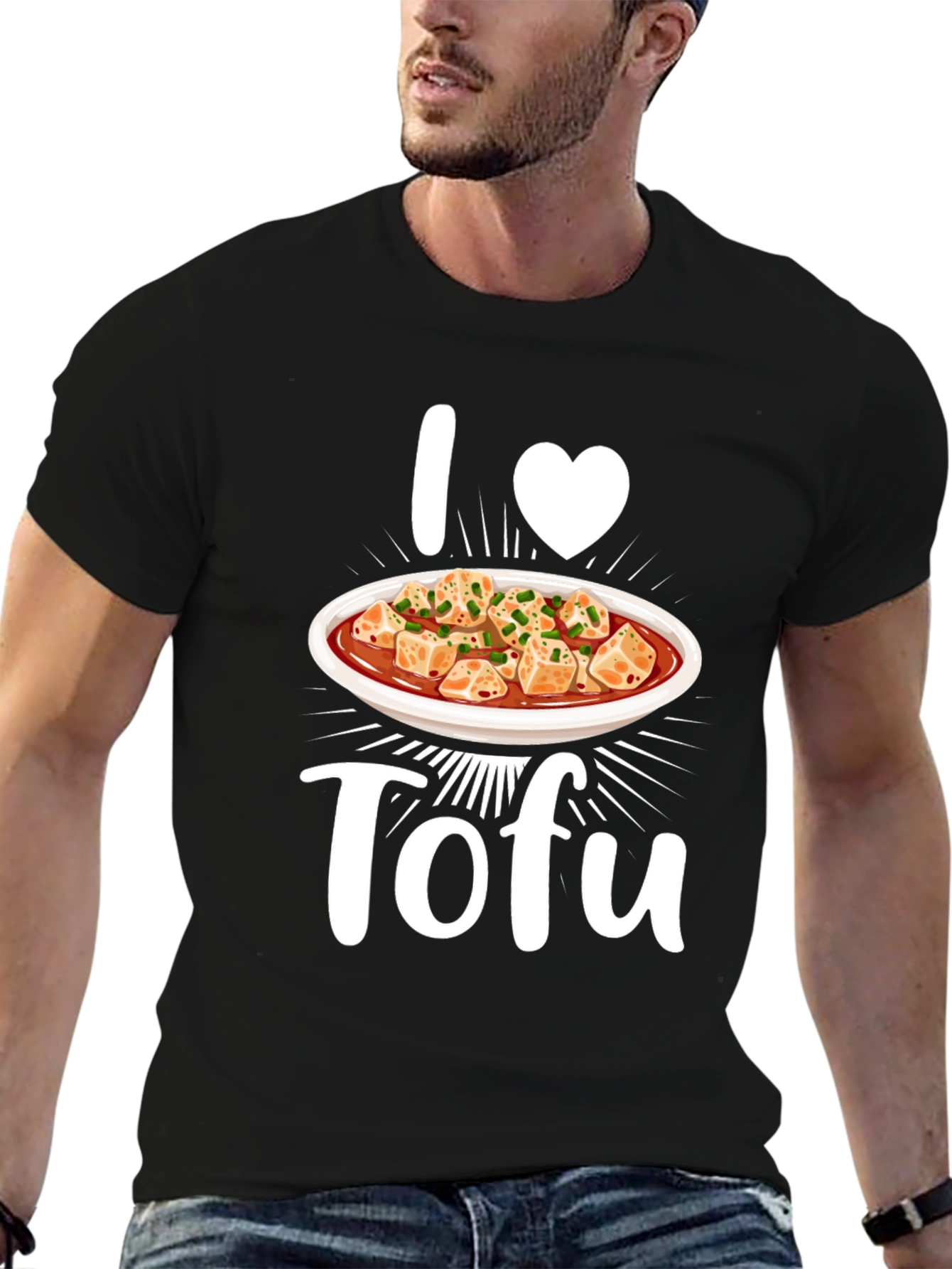 I Heart Tofu Graphic Tee - Vegan Foodie T-Shirt